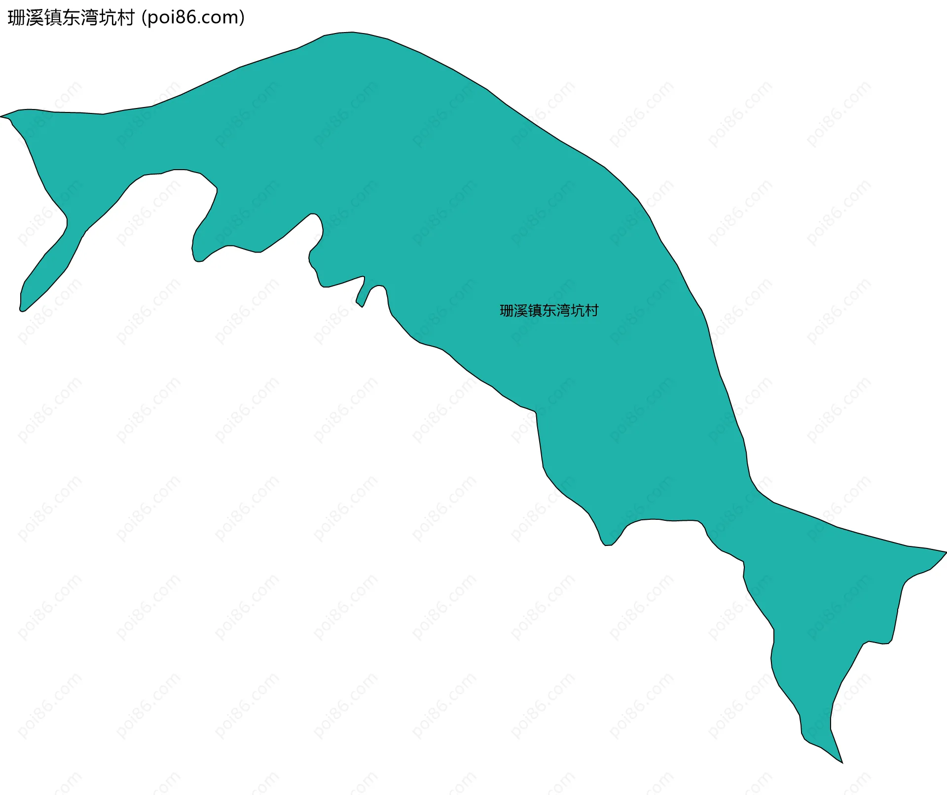 珊溪镇东湾坑村边界地图