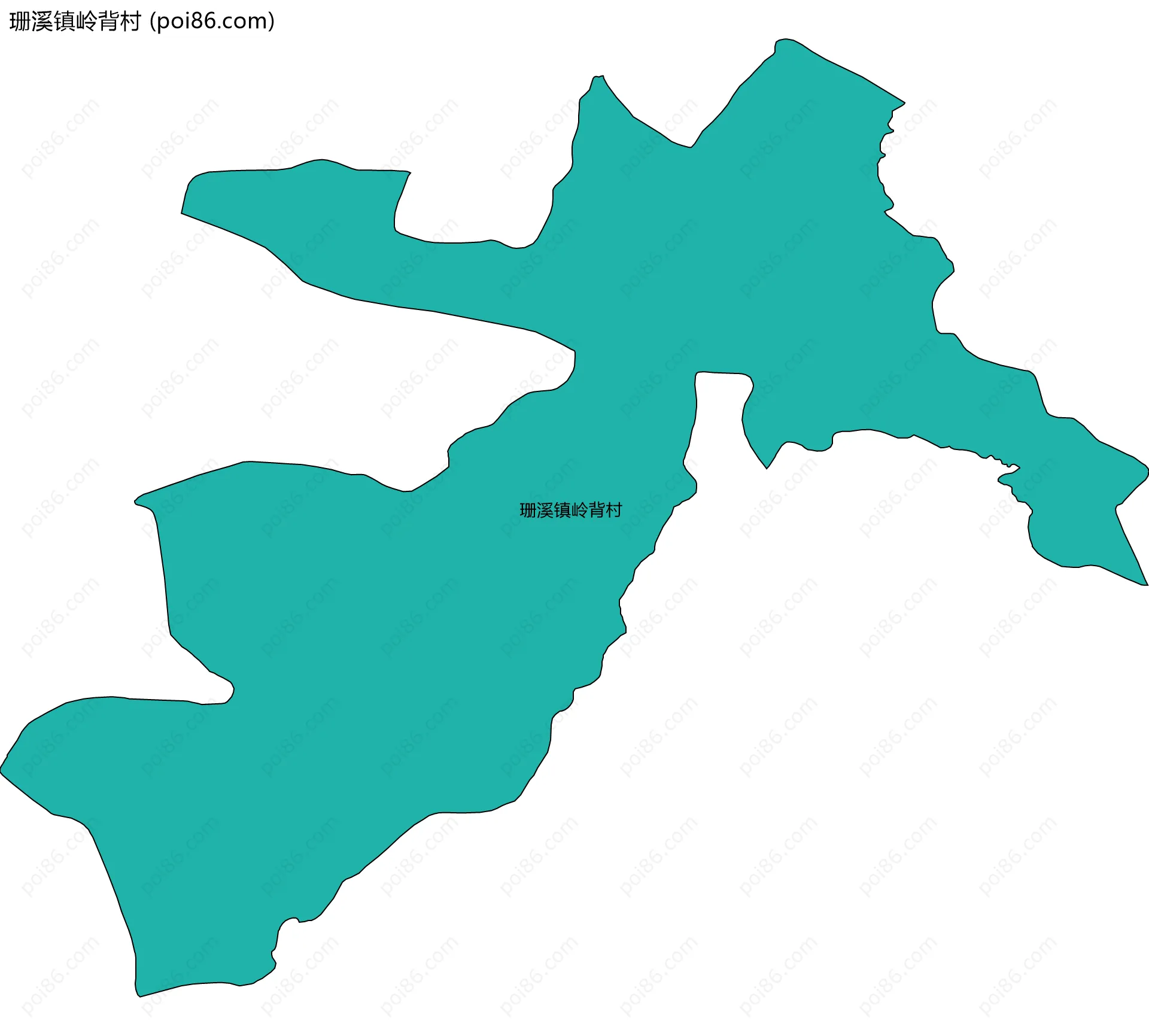 珊溪镇岭背村边界地图