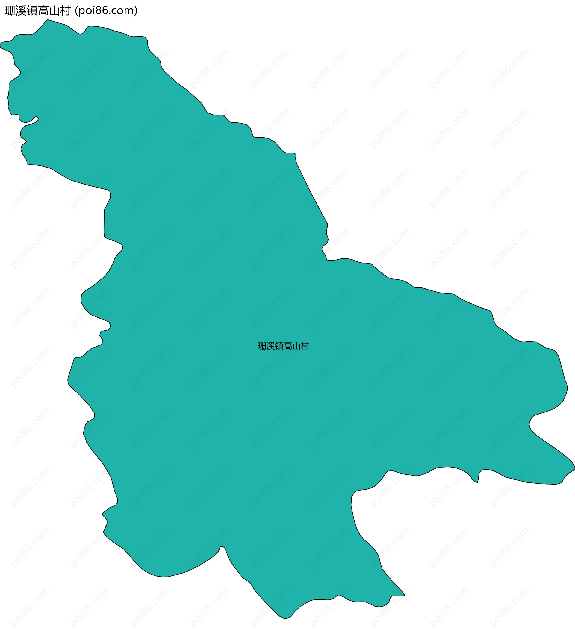 珊溪镇高山村边界地图