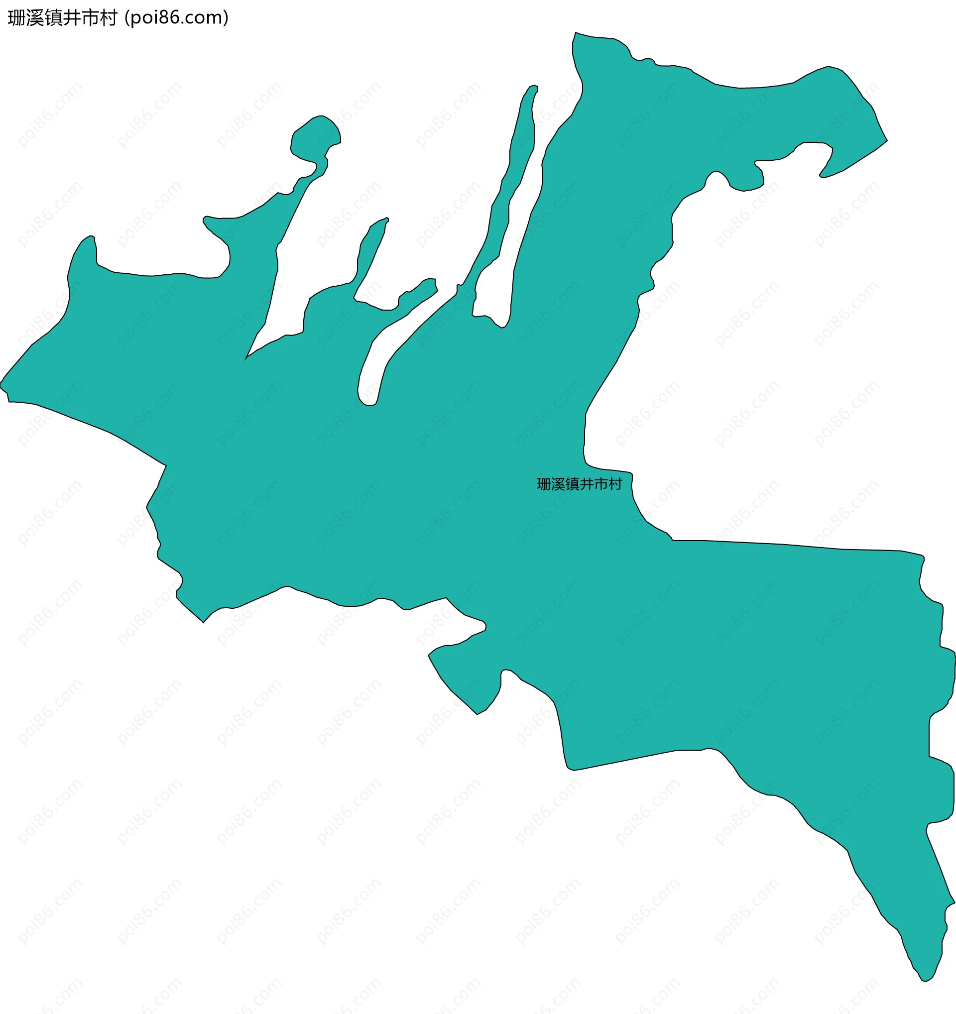 珊溪镇井市村边界地图