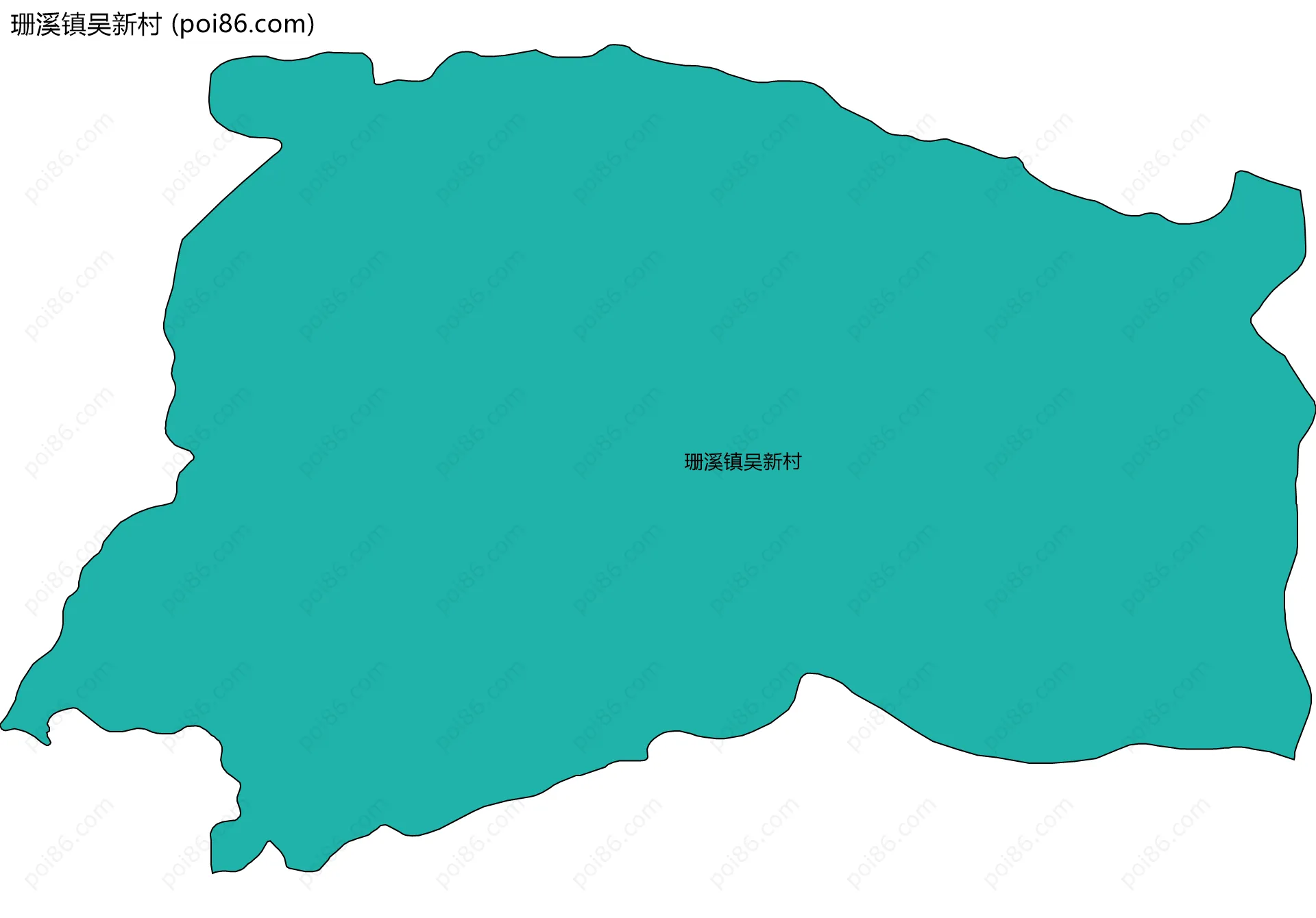 珊溪镇吴新村边界地图