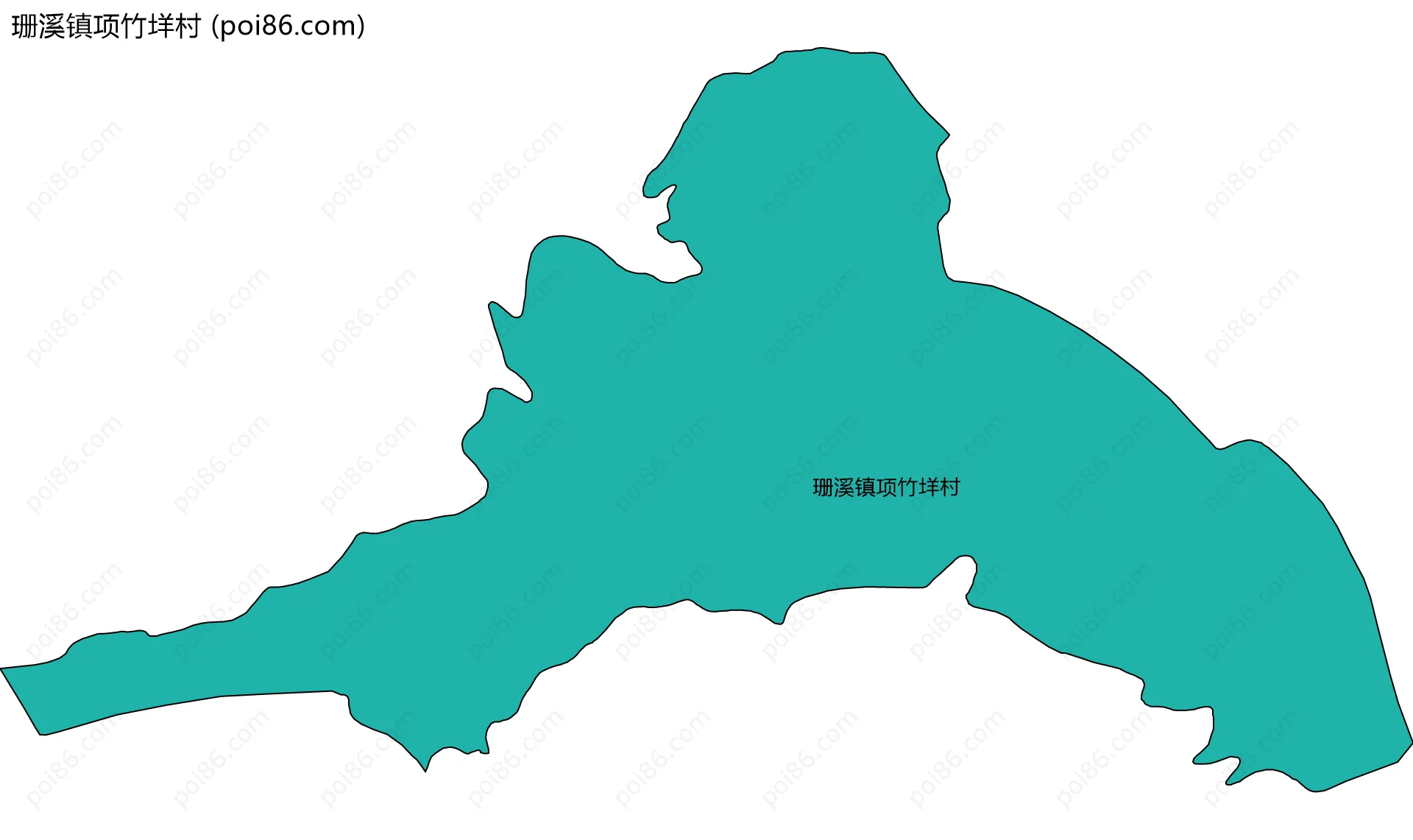 珊溪镇项竹垟村边界地图