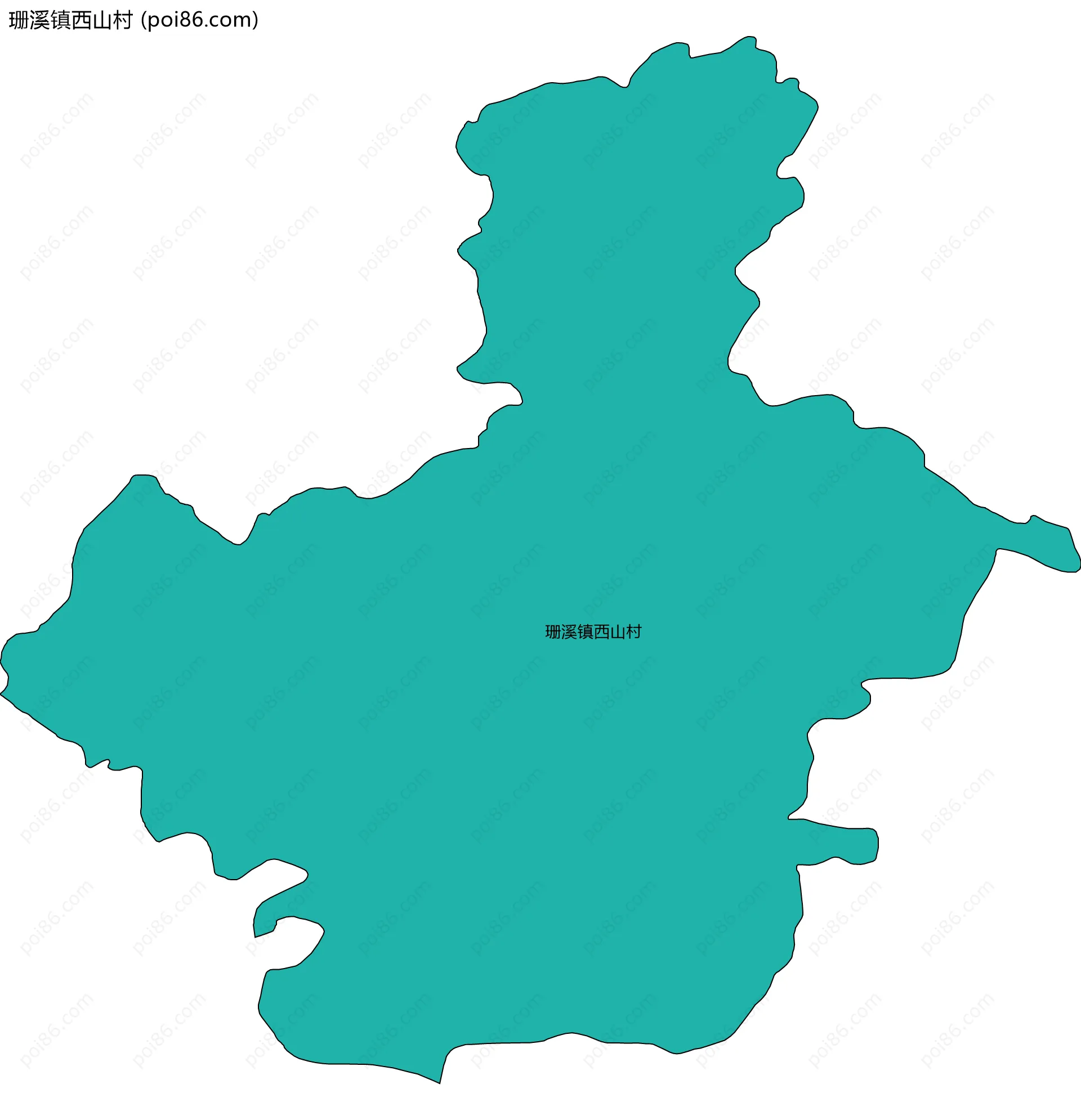 珊溪镇西山村边界地图