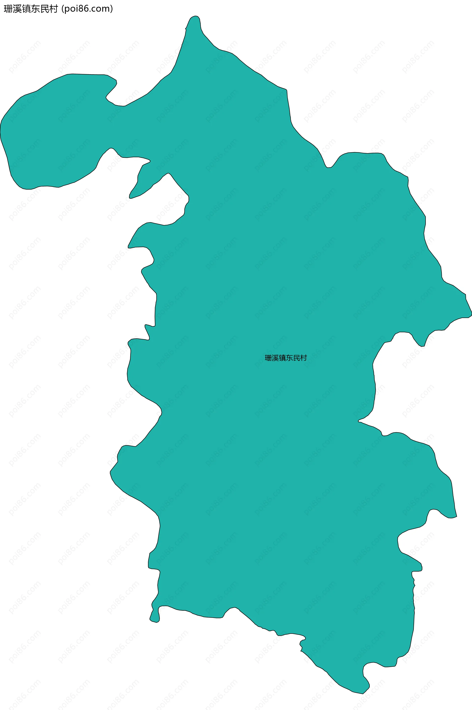 珊溪镇东民村边界地图