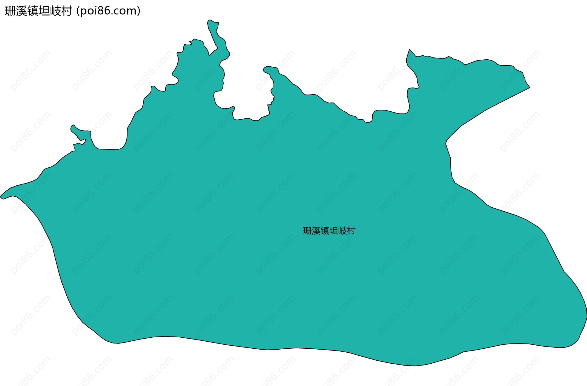珊溪镇坦岐村边界地图