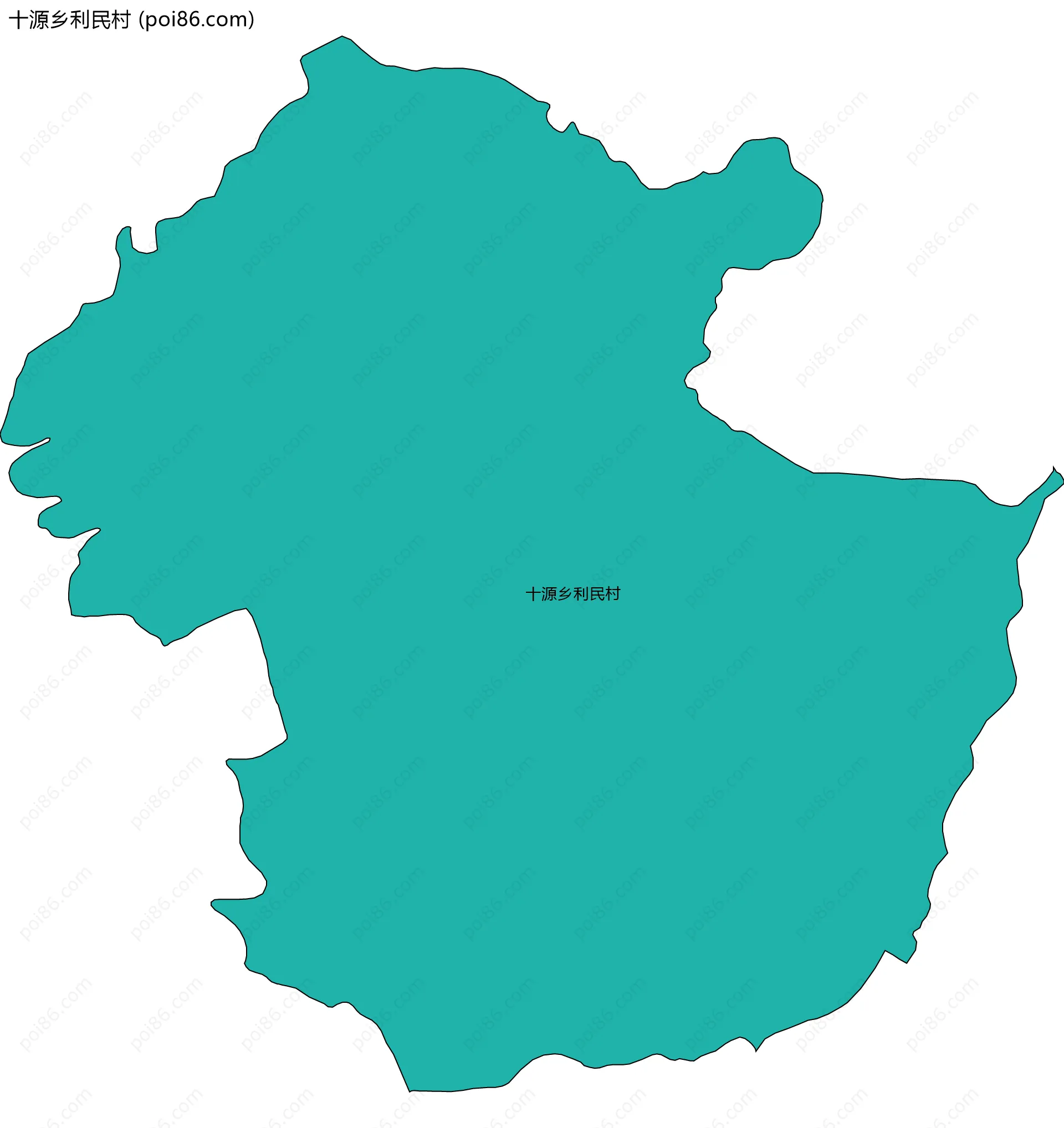 十源乡利民村边界地图