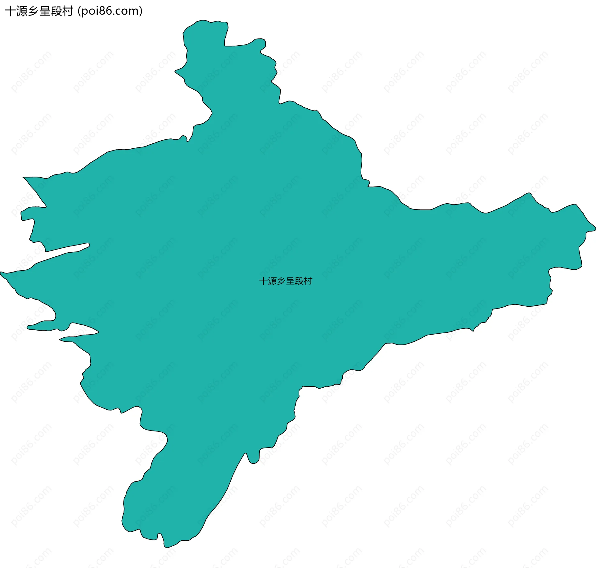 十源乡呈段村边界地图