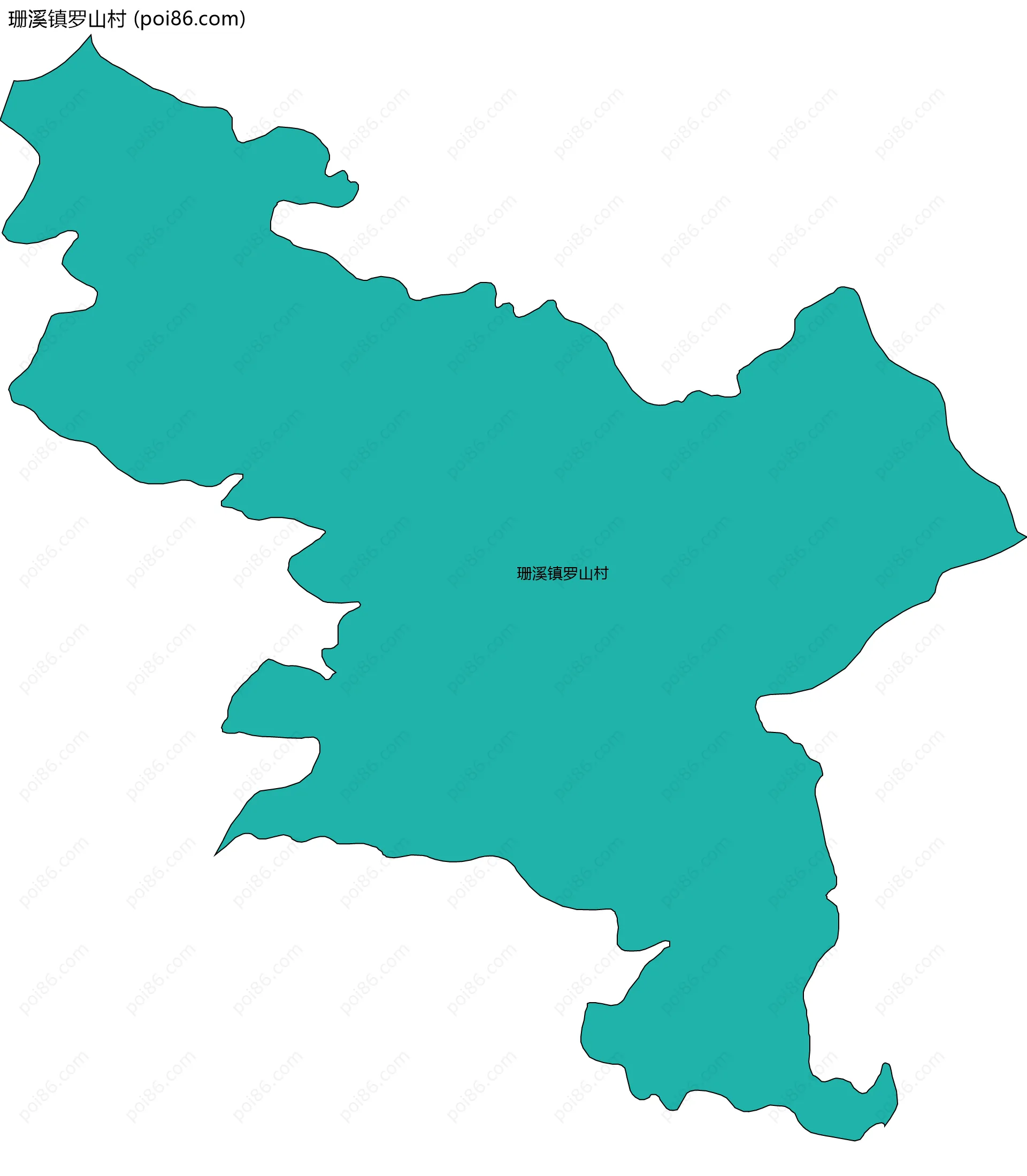 珊溪镇罗山村边界地图