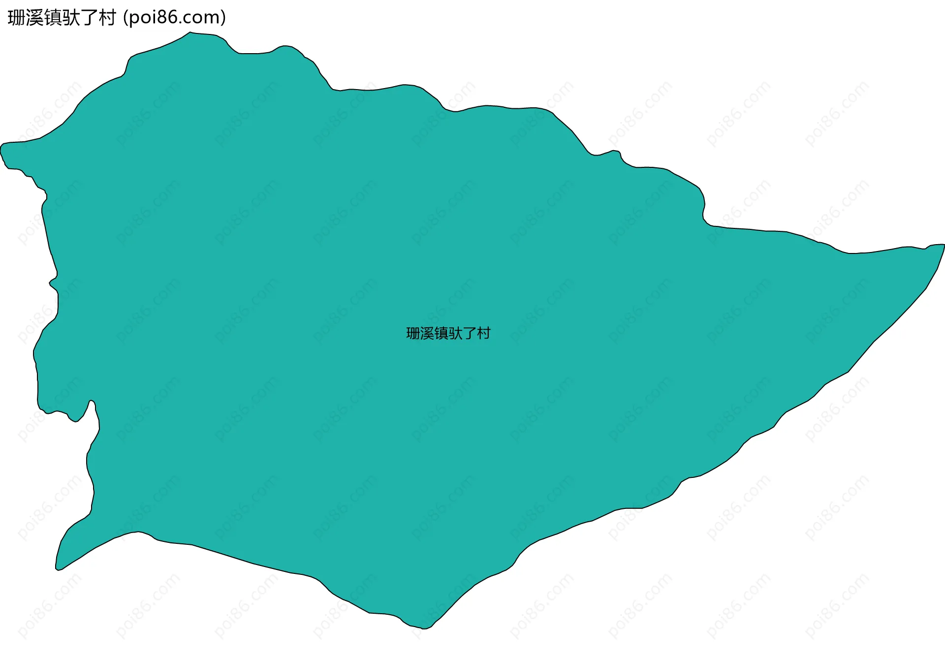 珊溪镇驮了村边界地图