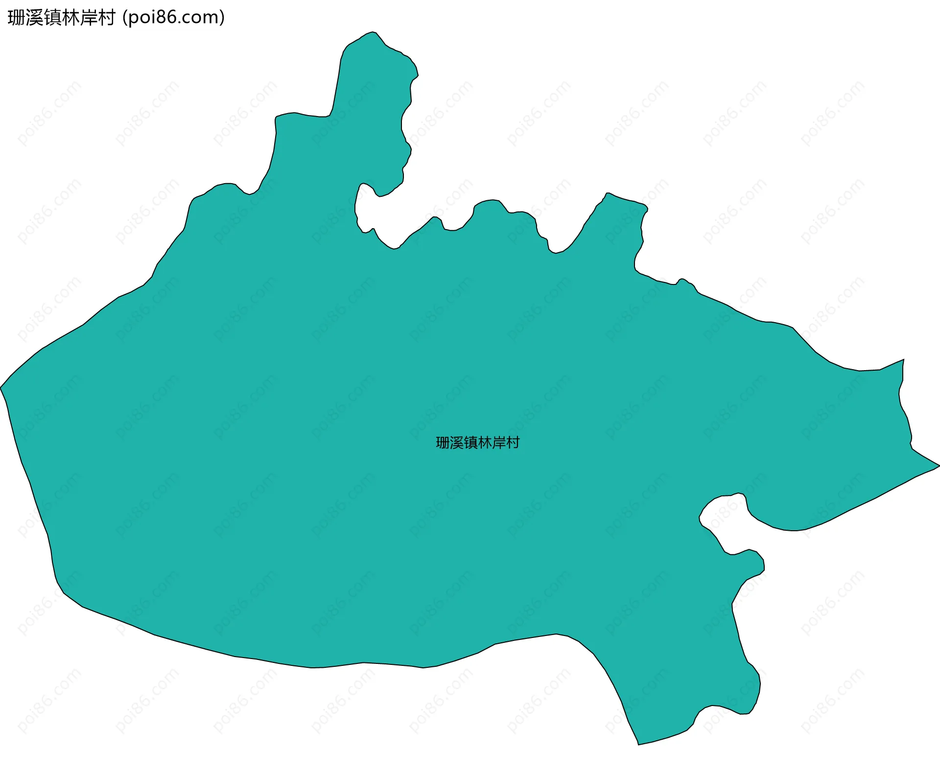 珊溪镇林岸村边界地图