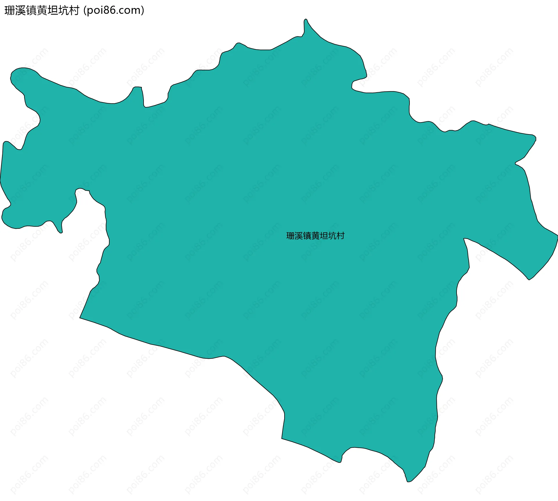 珊溪镇黄坦坑村边界地图