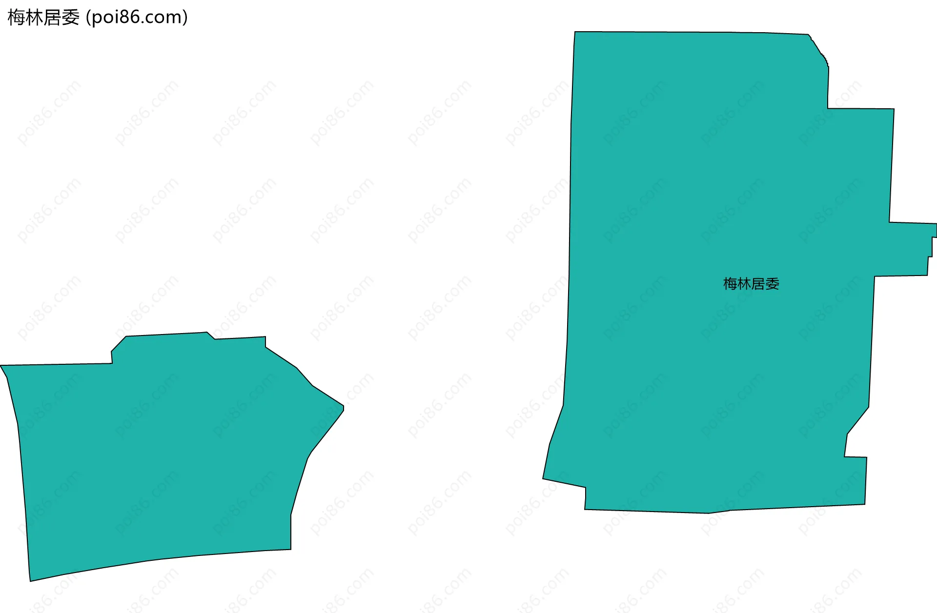 梅林居委边界地图