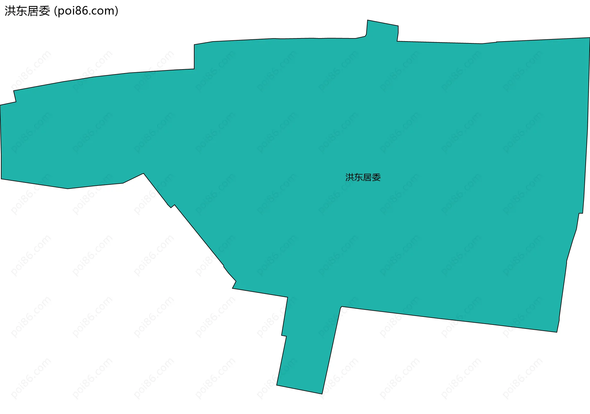 洪东居委边界地图