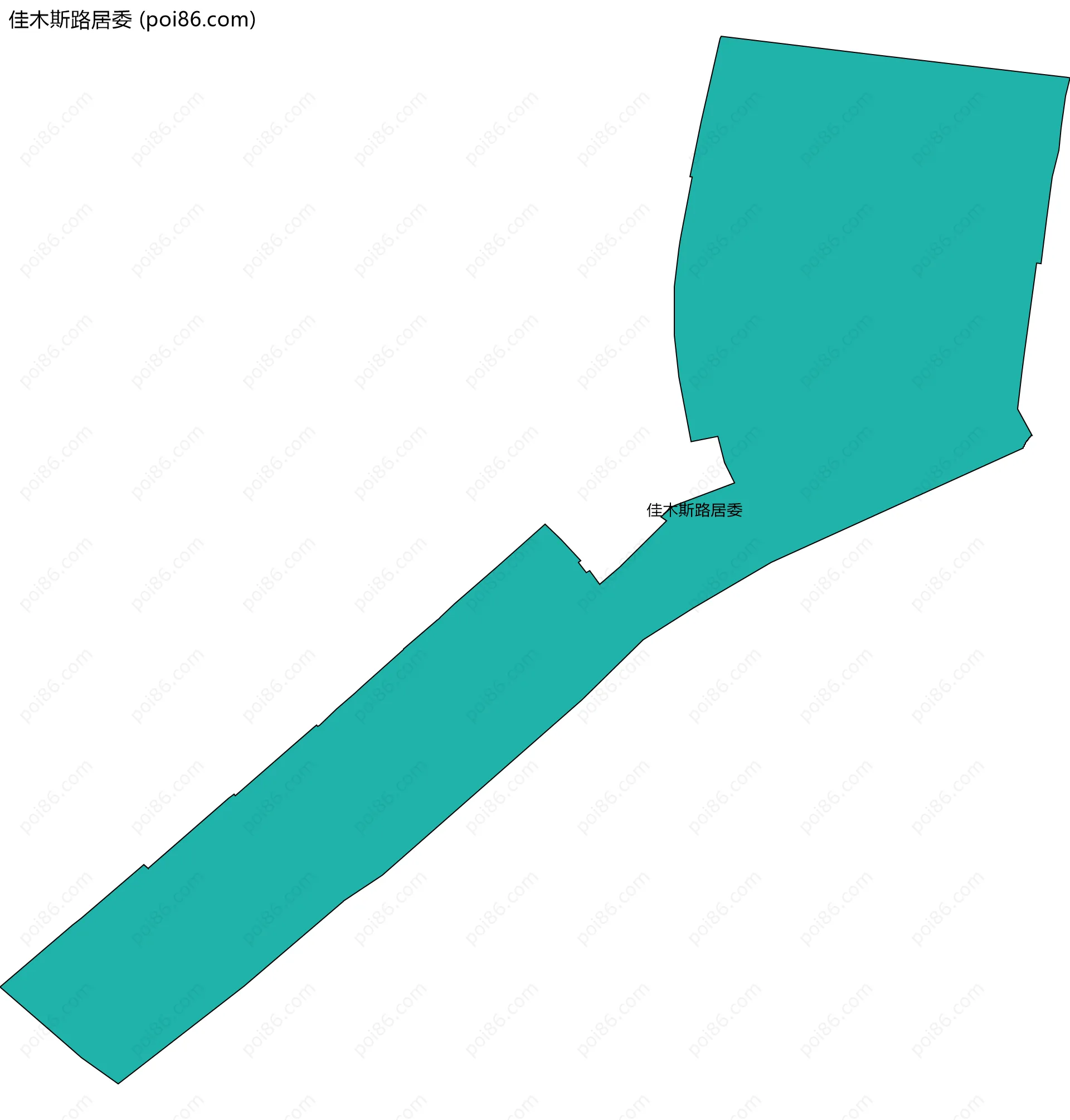 佳木斯路居委边界地图
