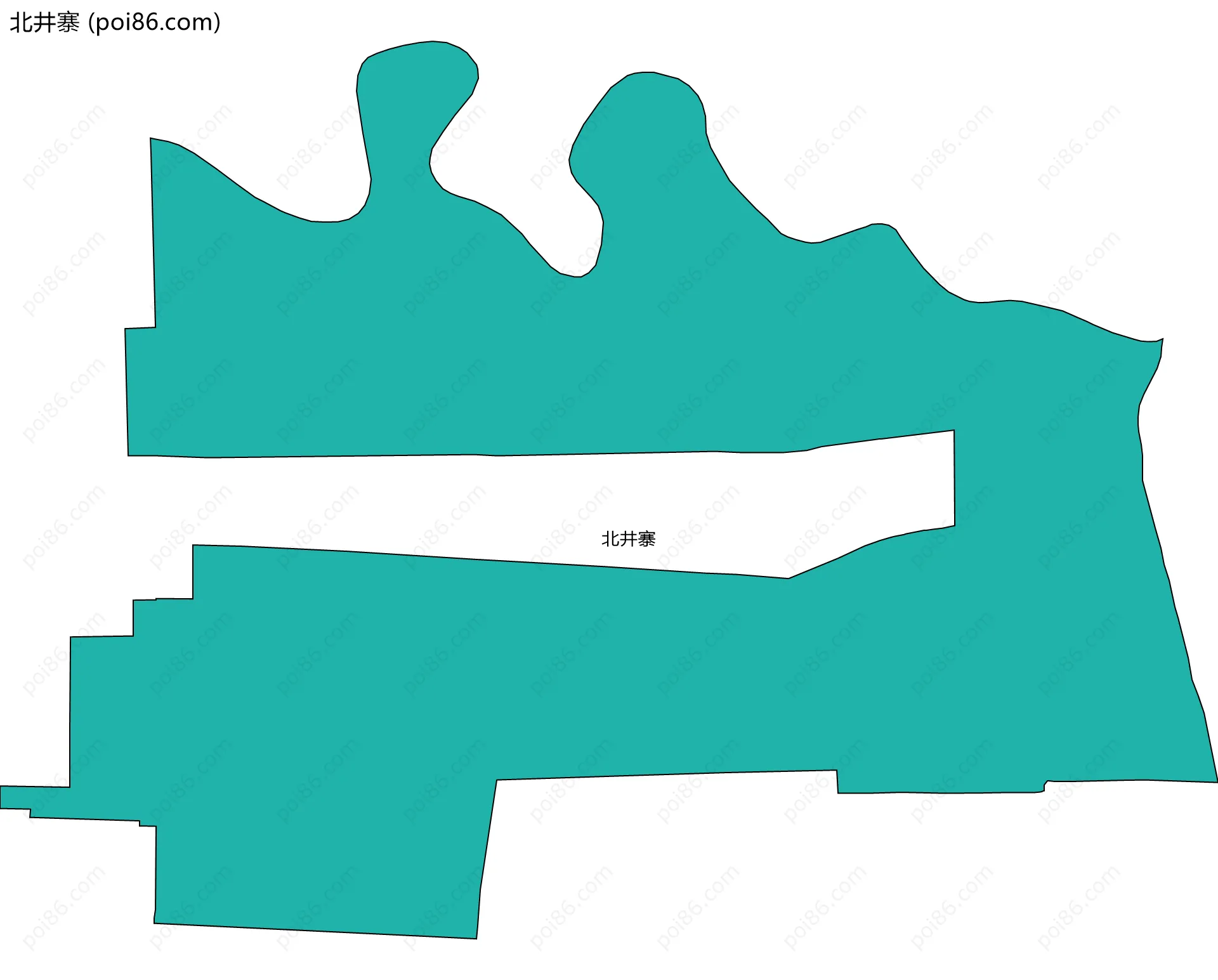 北井寨边界地图