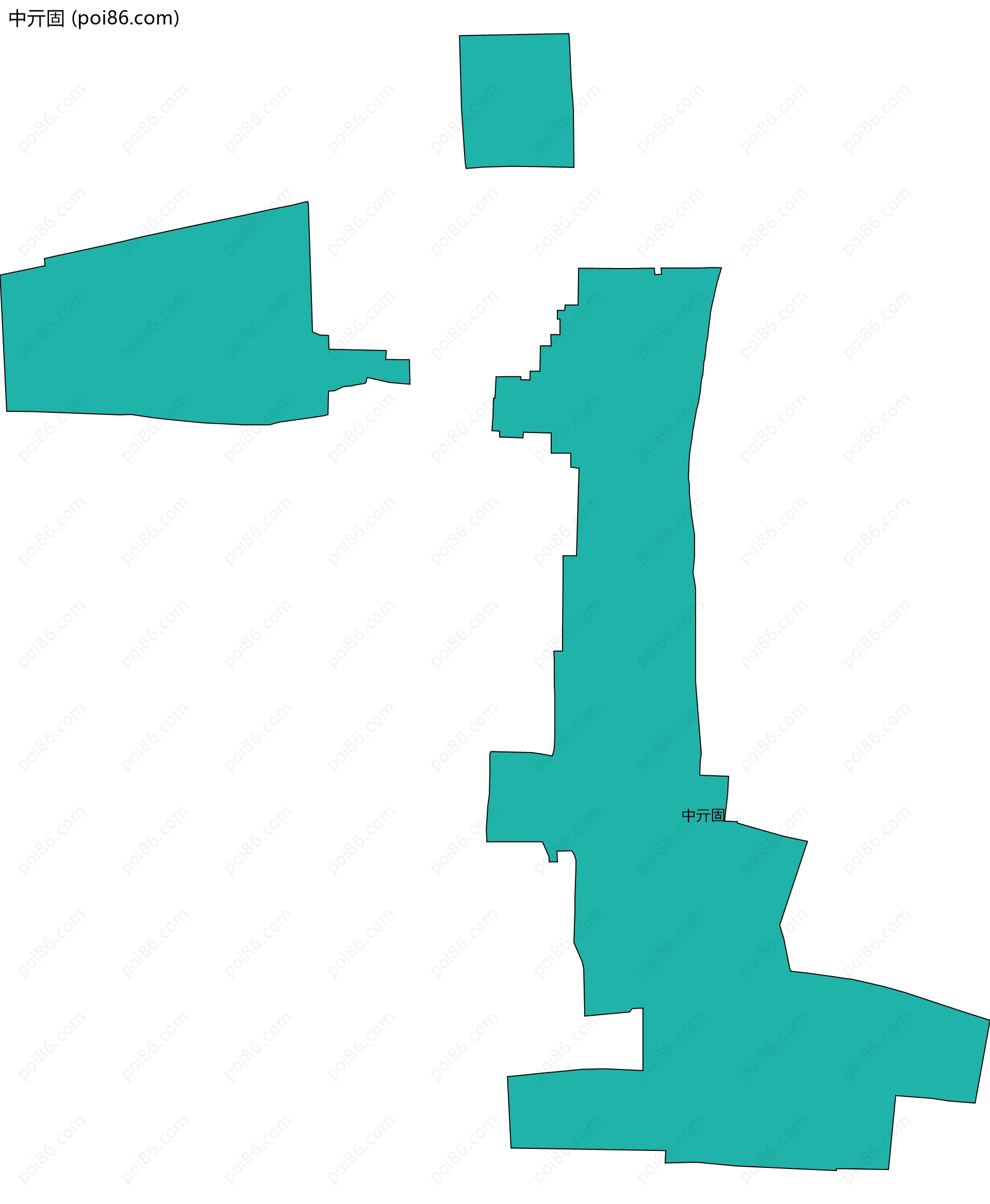 中亓固边界地图