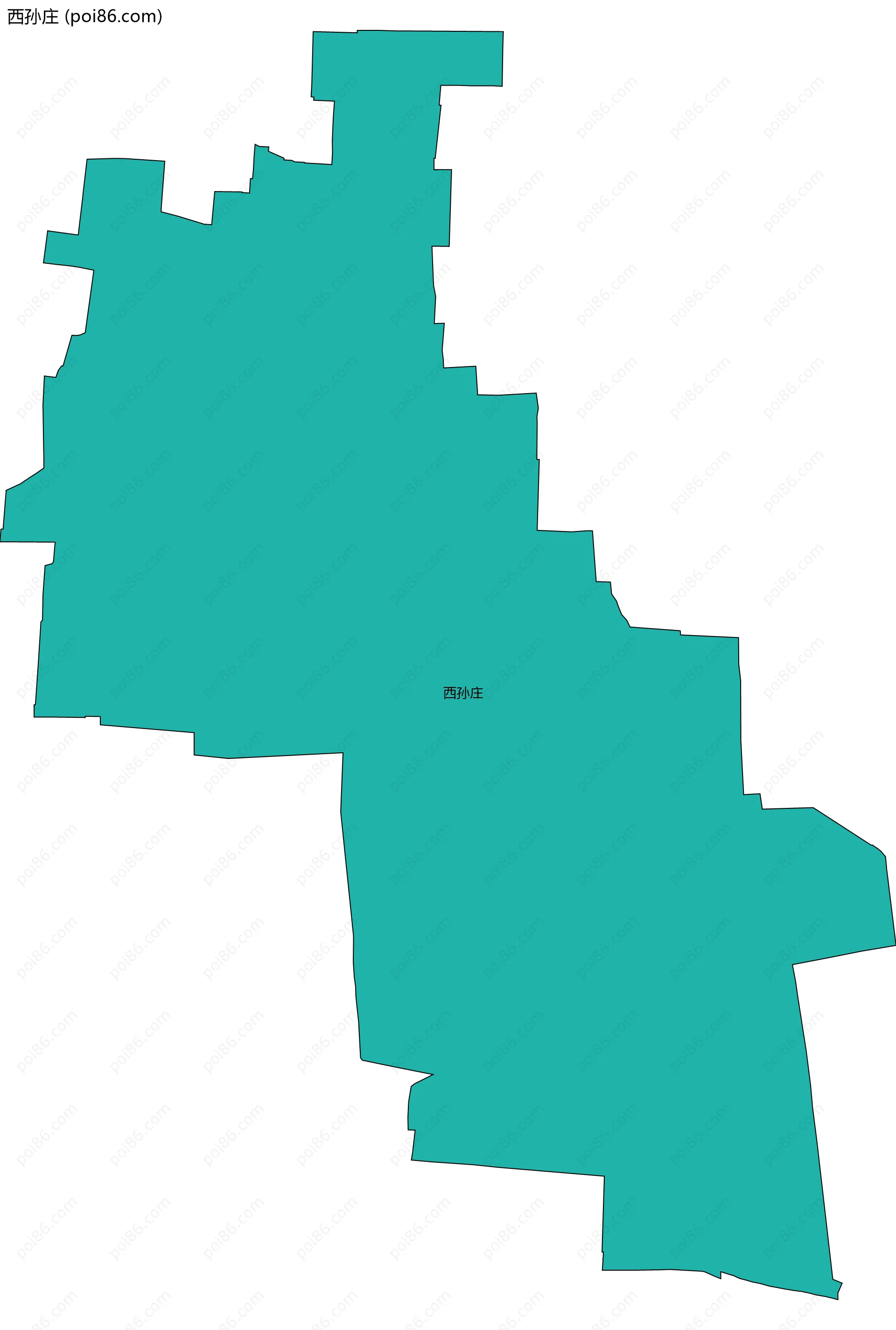 西孙庄边界地图