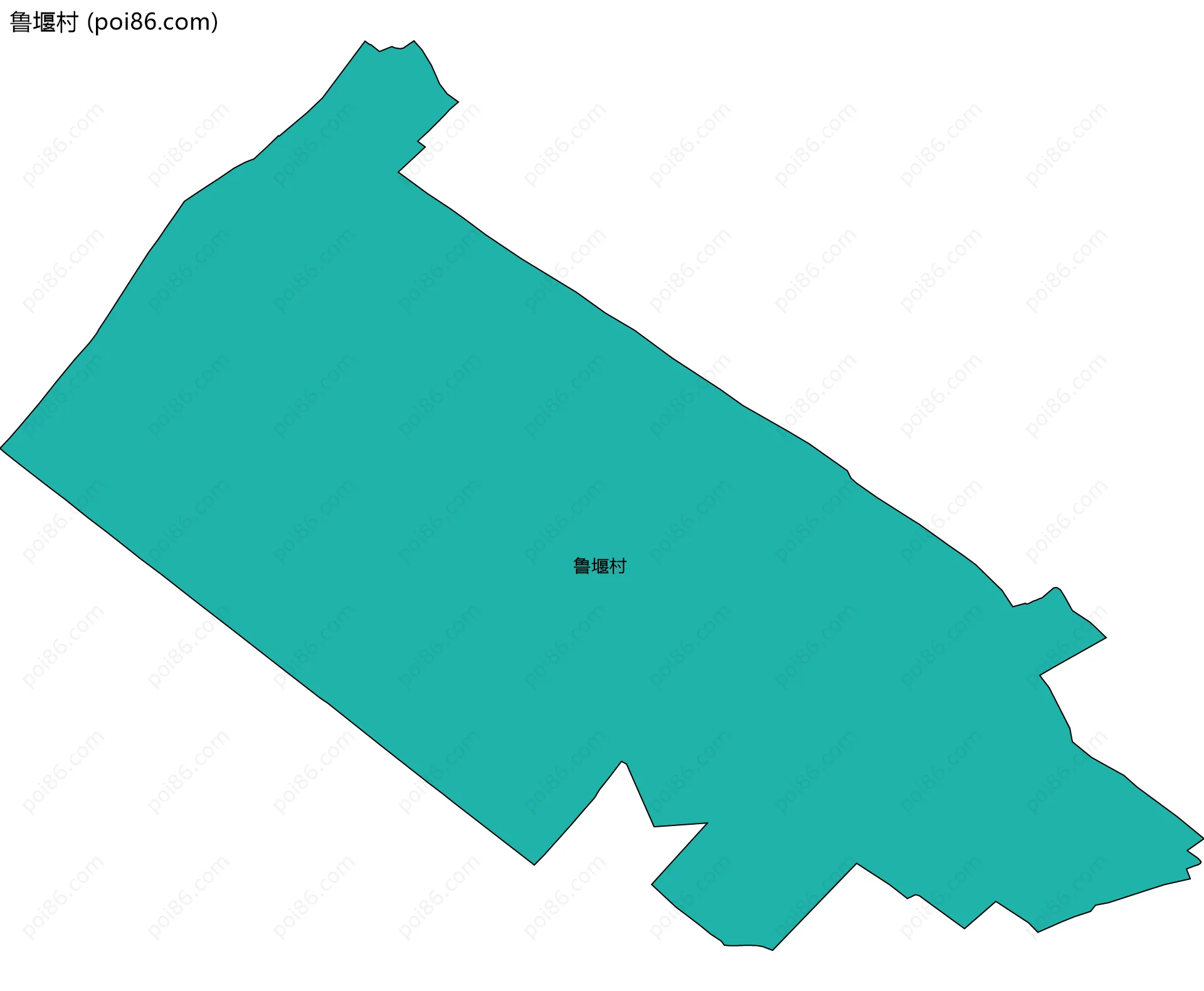 鲁堰村边界地图
