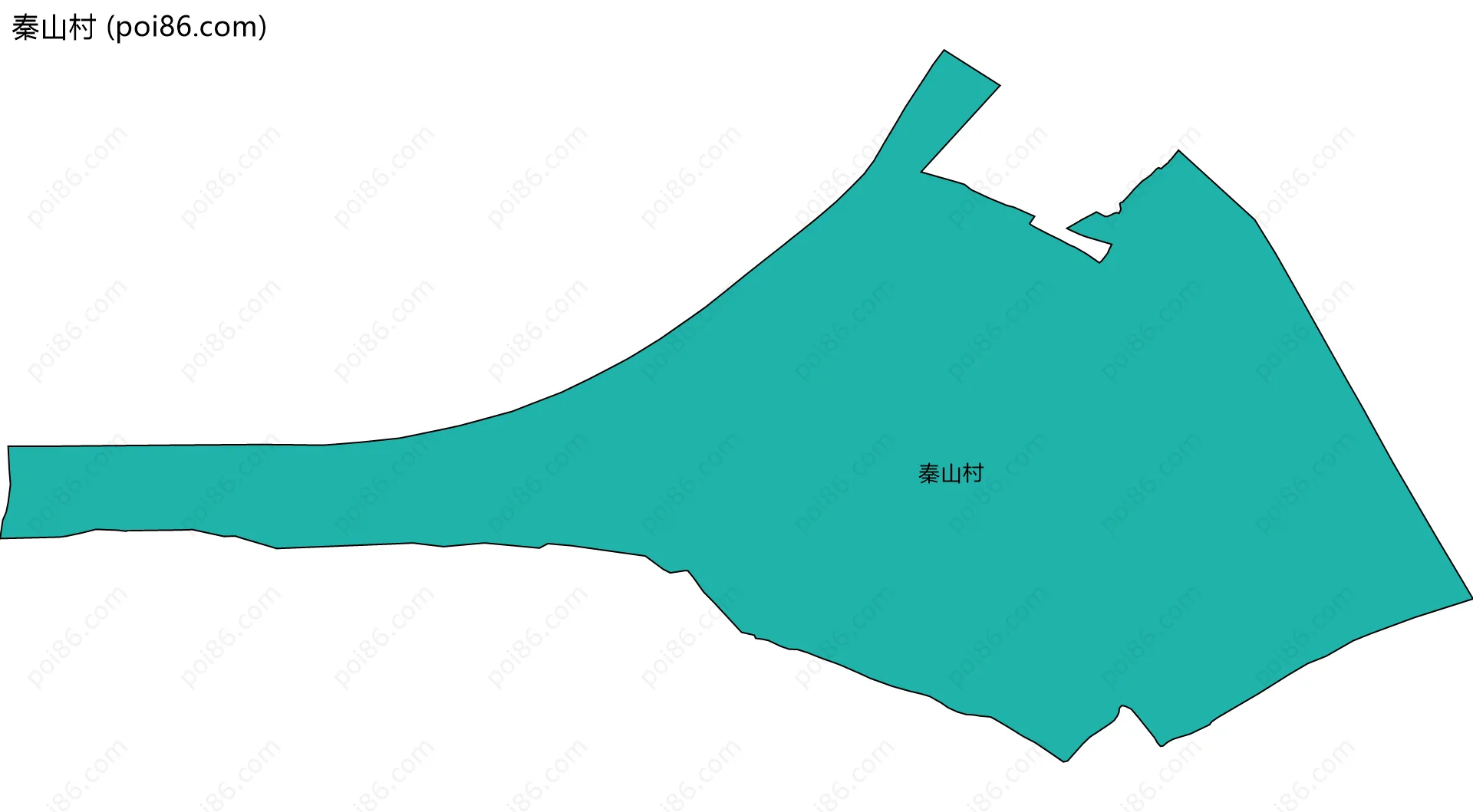 秦山村边界地图
