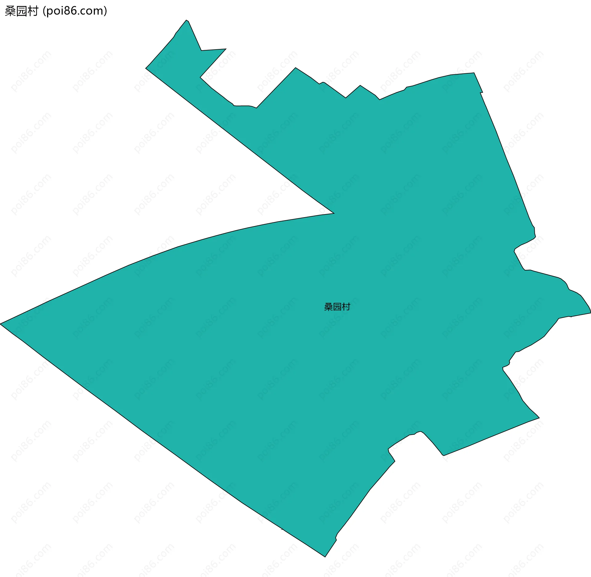 桑园村边界地图