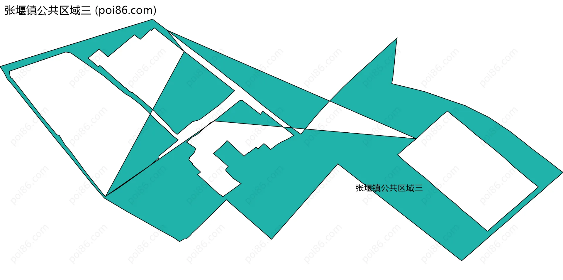 张堰镇公共区域三边界地图