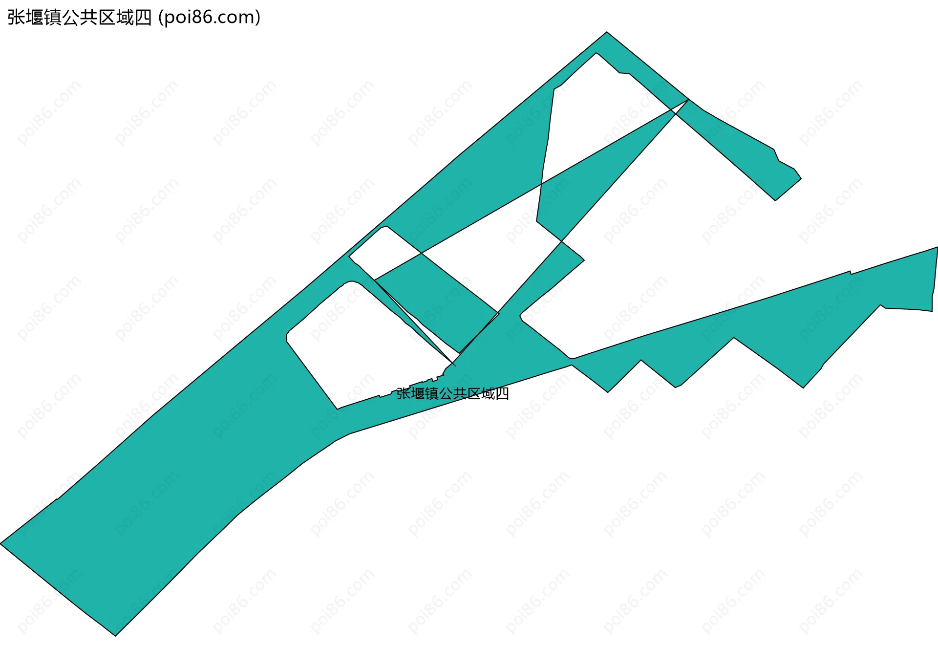 张堰镇公共区域四边界地图