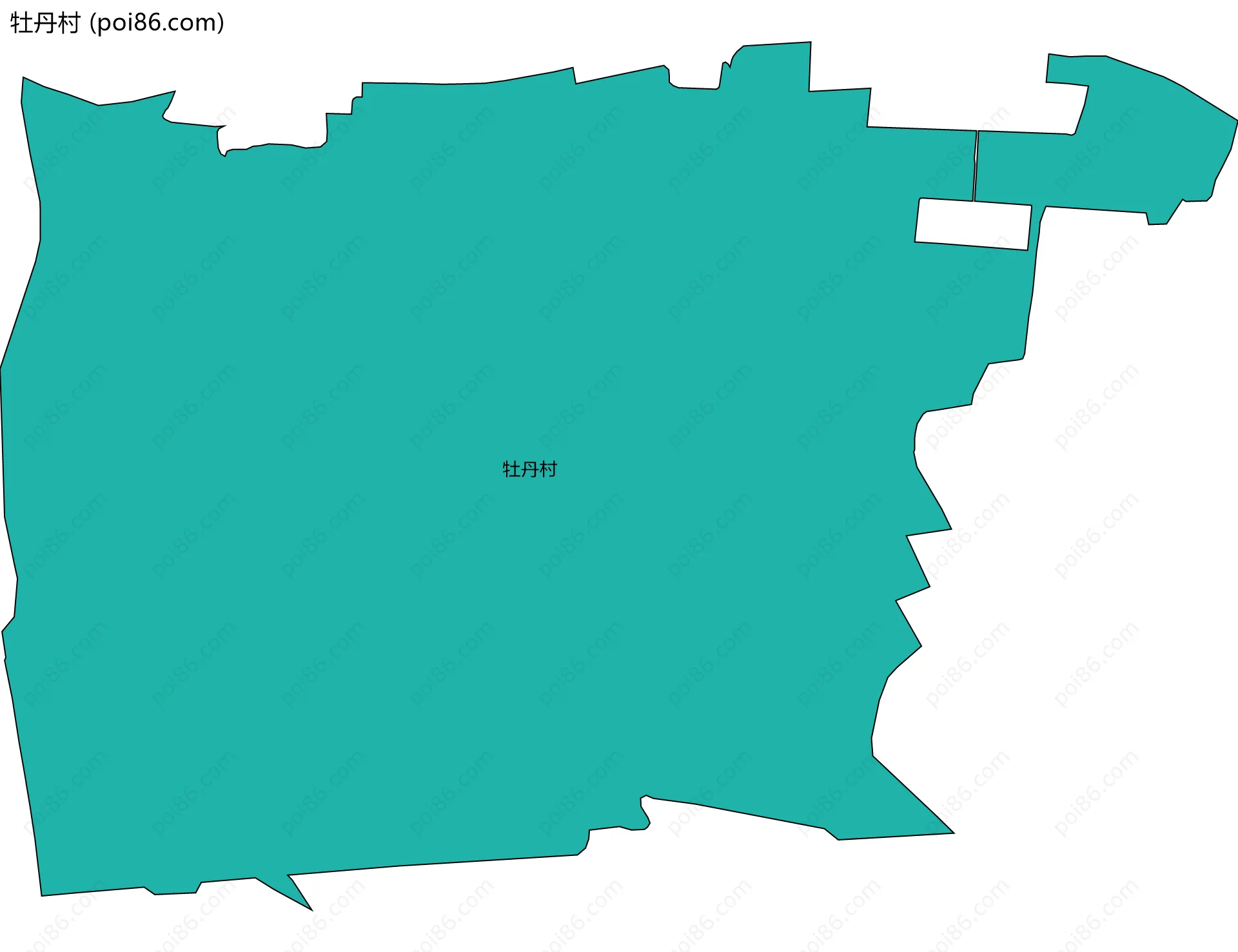 牡丹村边界地图