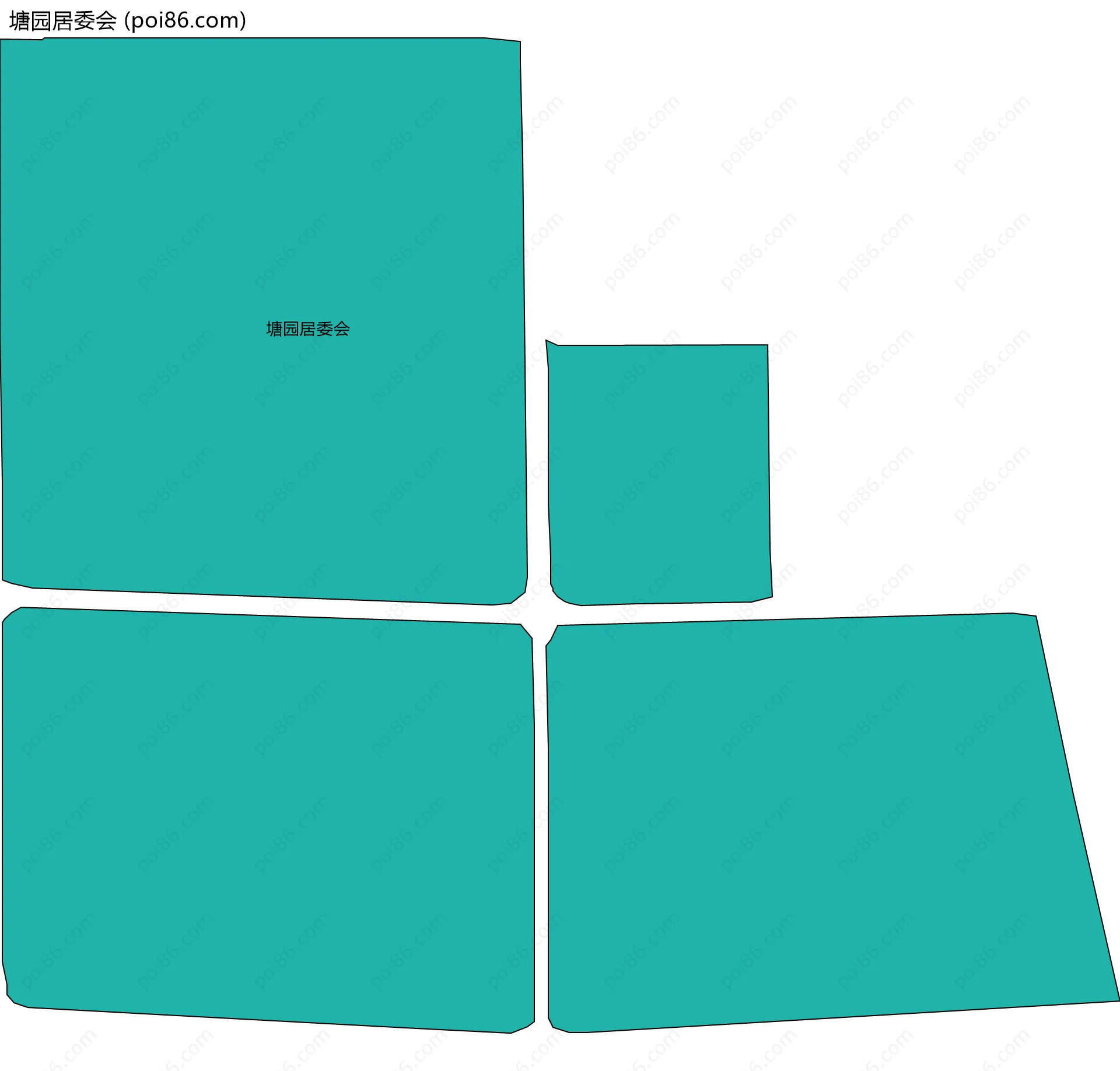 塘园居委会边界地图