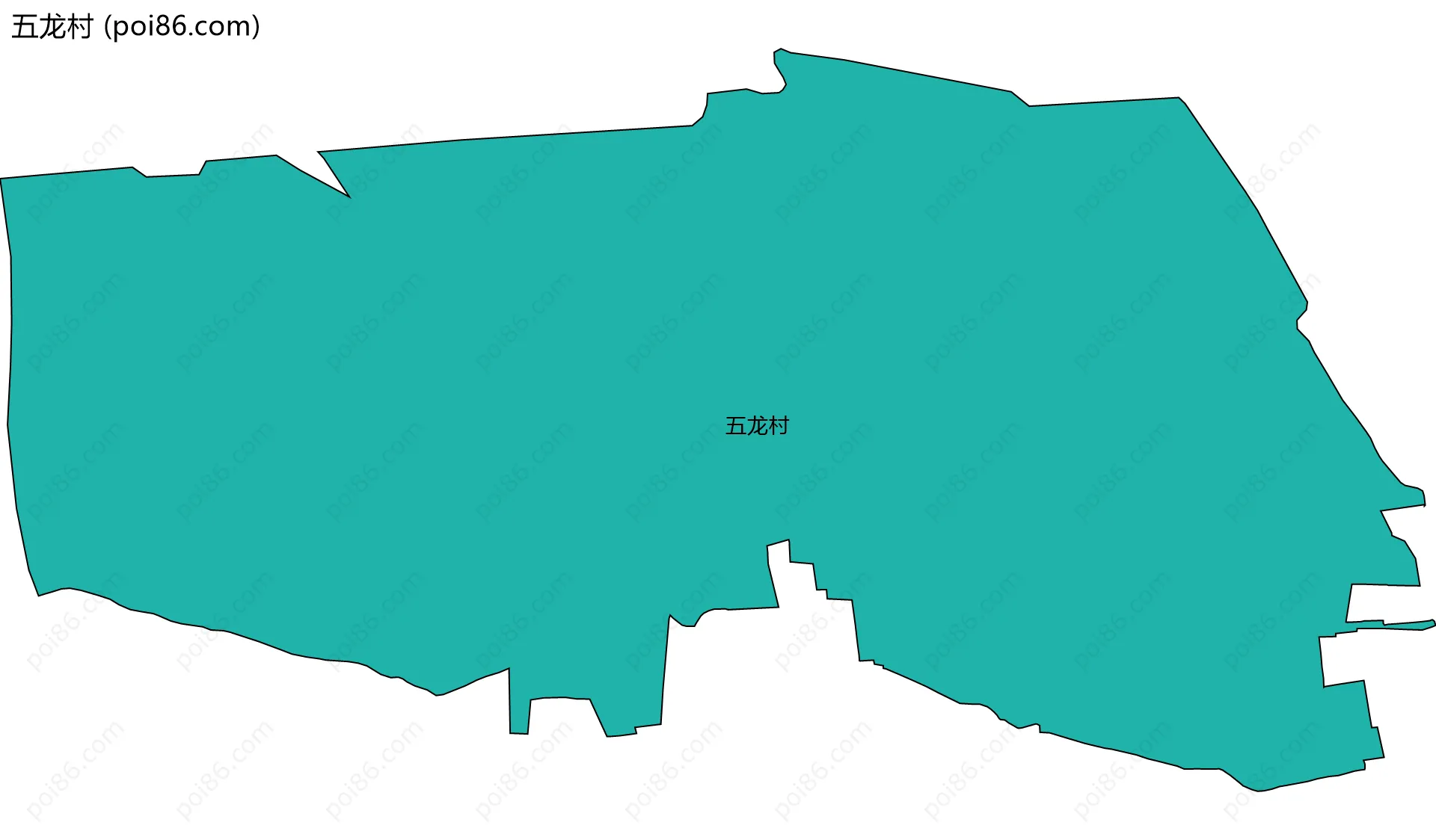 五龙村边界地图