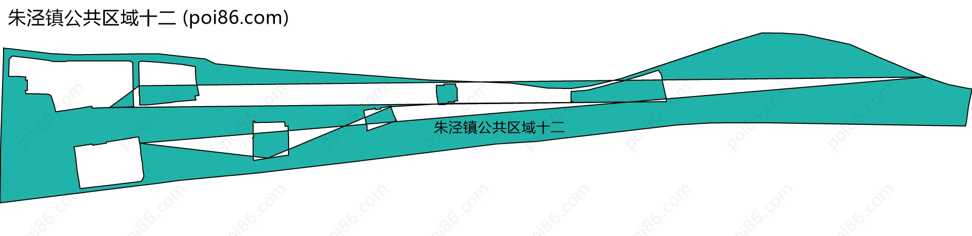 朱泾镇公共区域十二边界地图