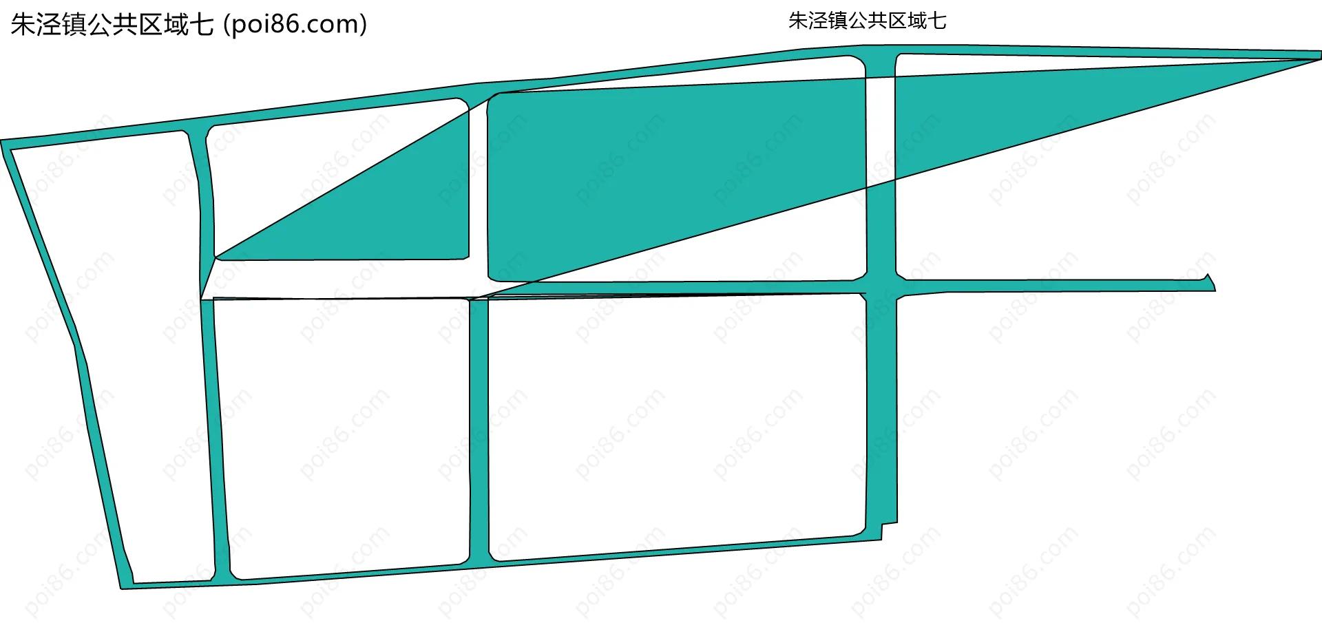 朱泾镇公共区域七边界地图