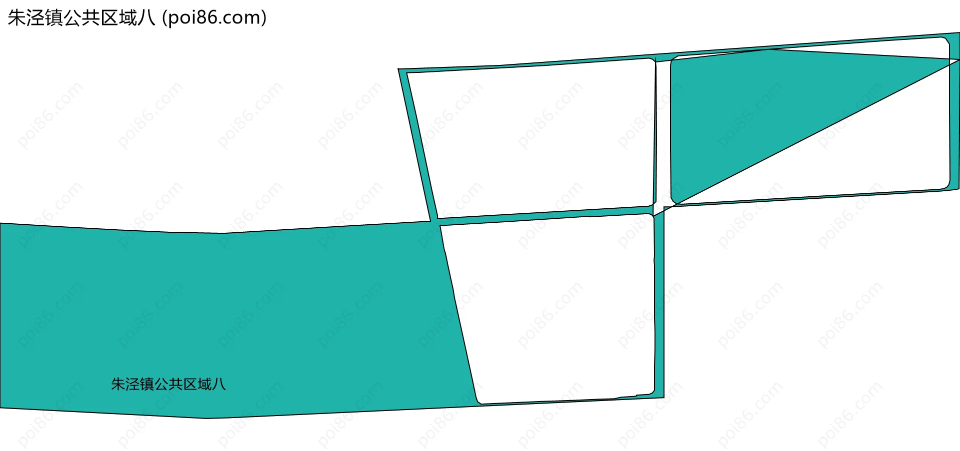 朱泾镇公共区域八边界地图