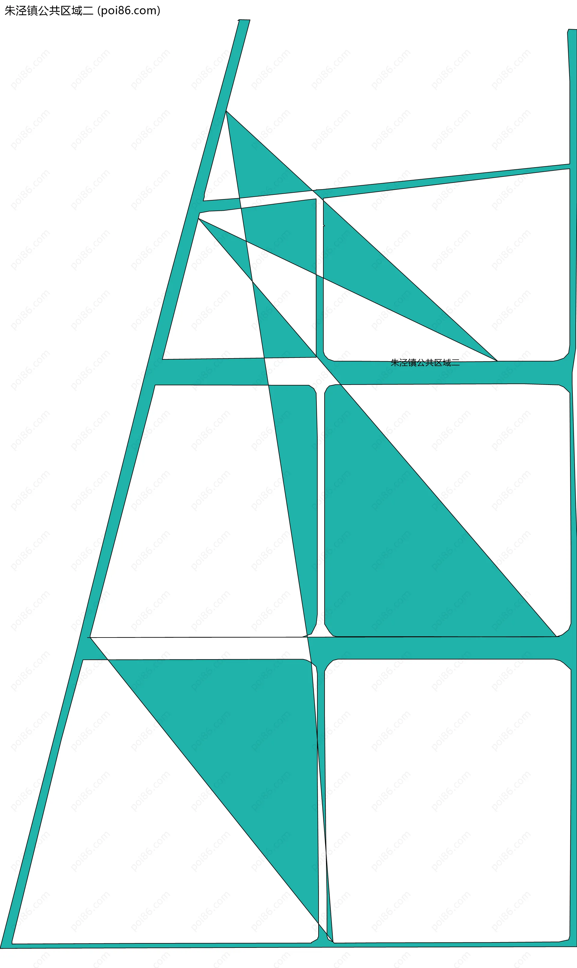 朱泾镇公共区域二边界地图