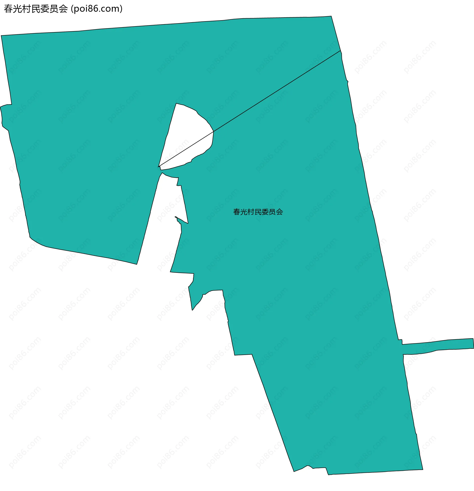 春光村民委员会边界地图