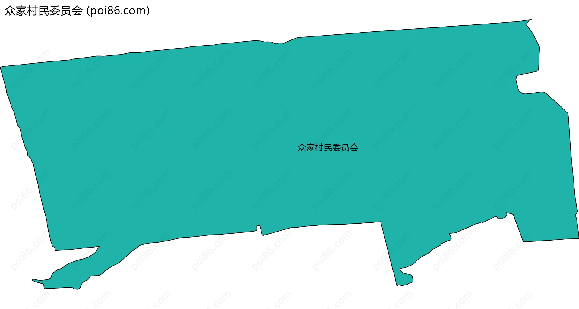 众家村民委员会边界地图