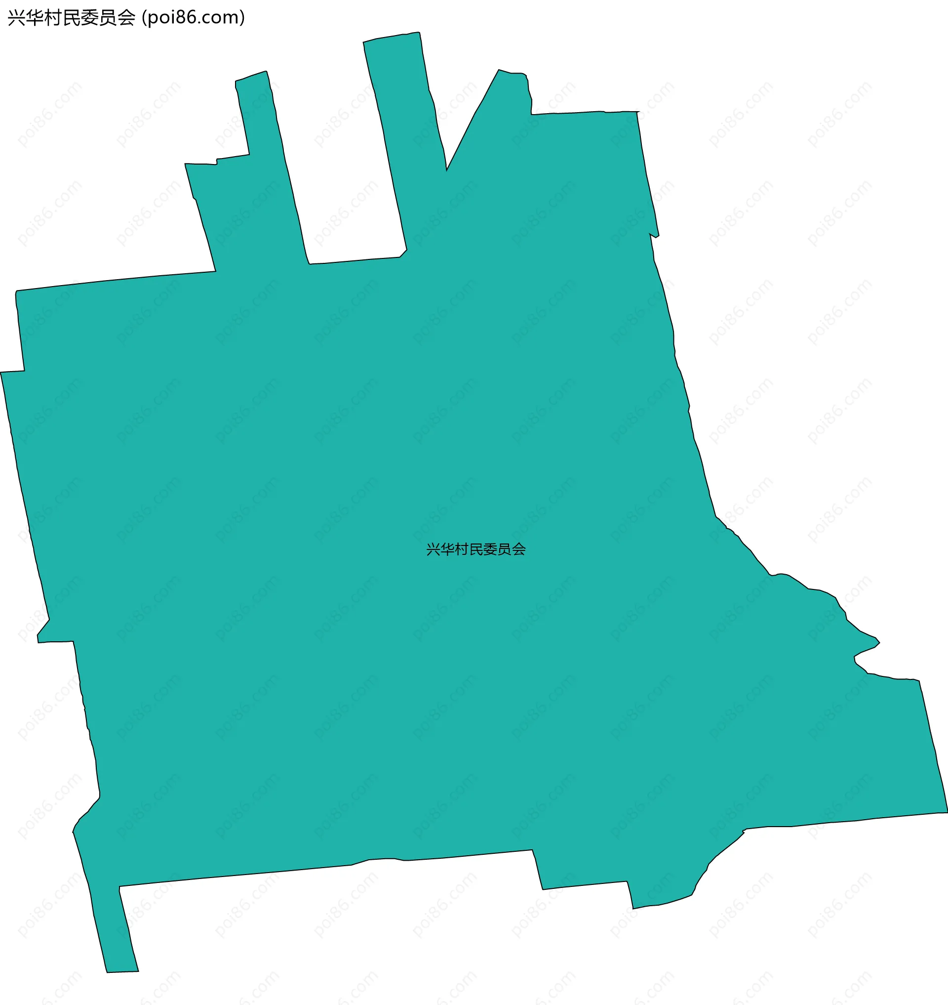 兴华村民委员会边界地图
