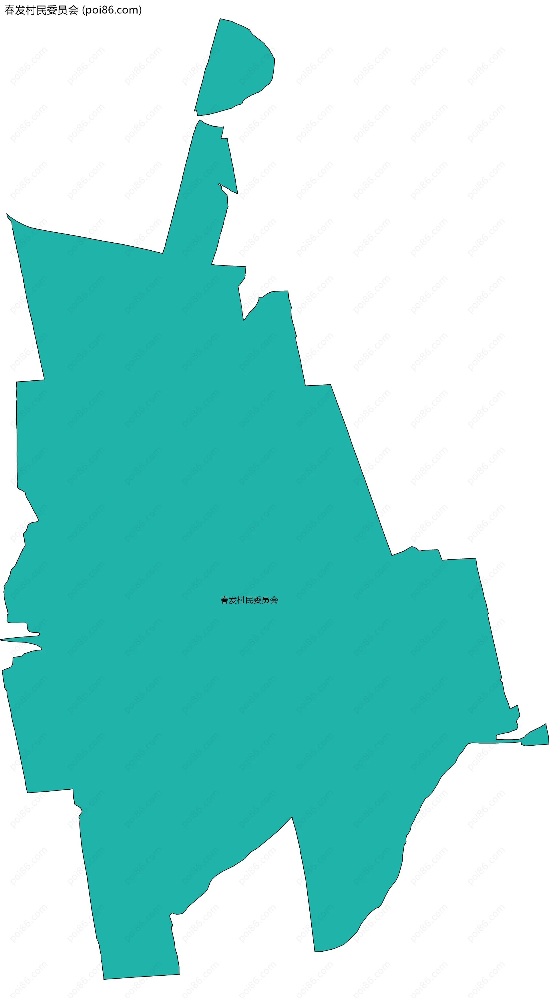 春发村民委员会边界地图