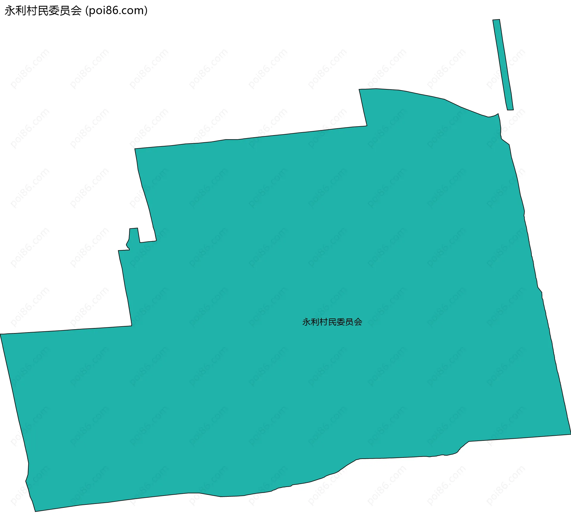 永利村民委员会边界地图