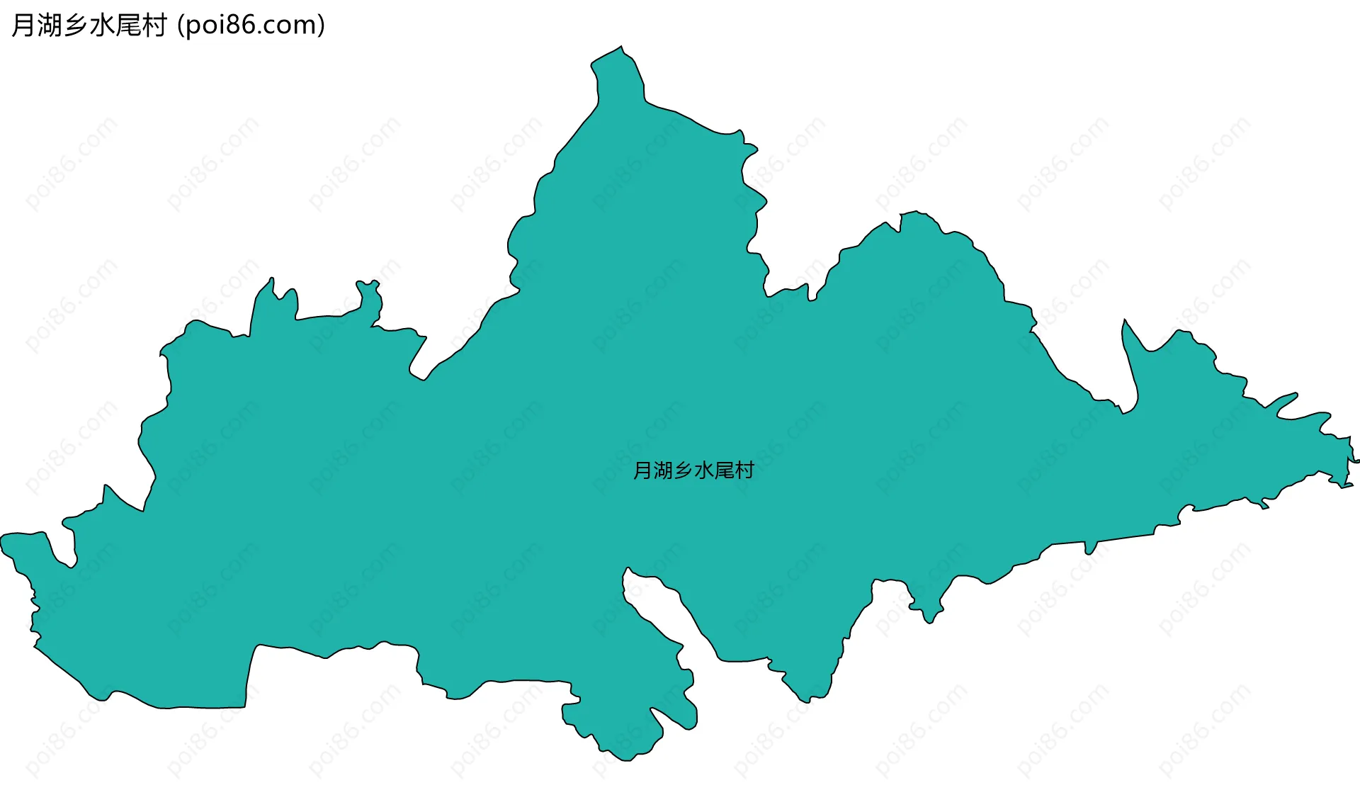 月湖乡水尾村边界地图