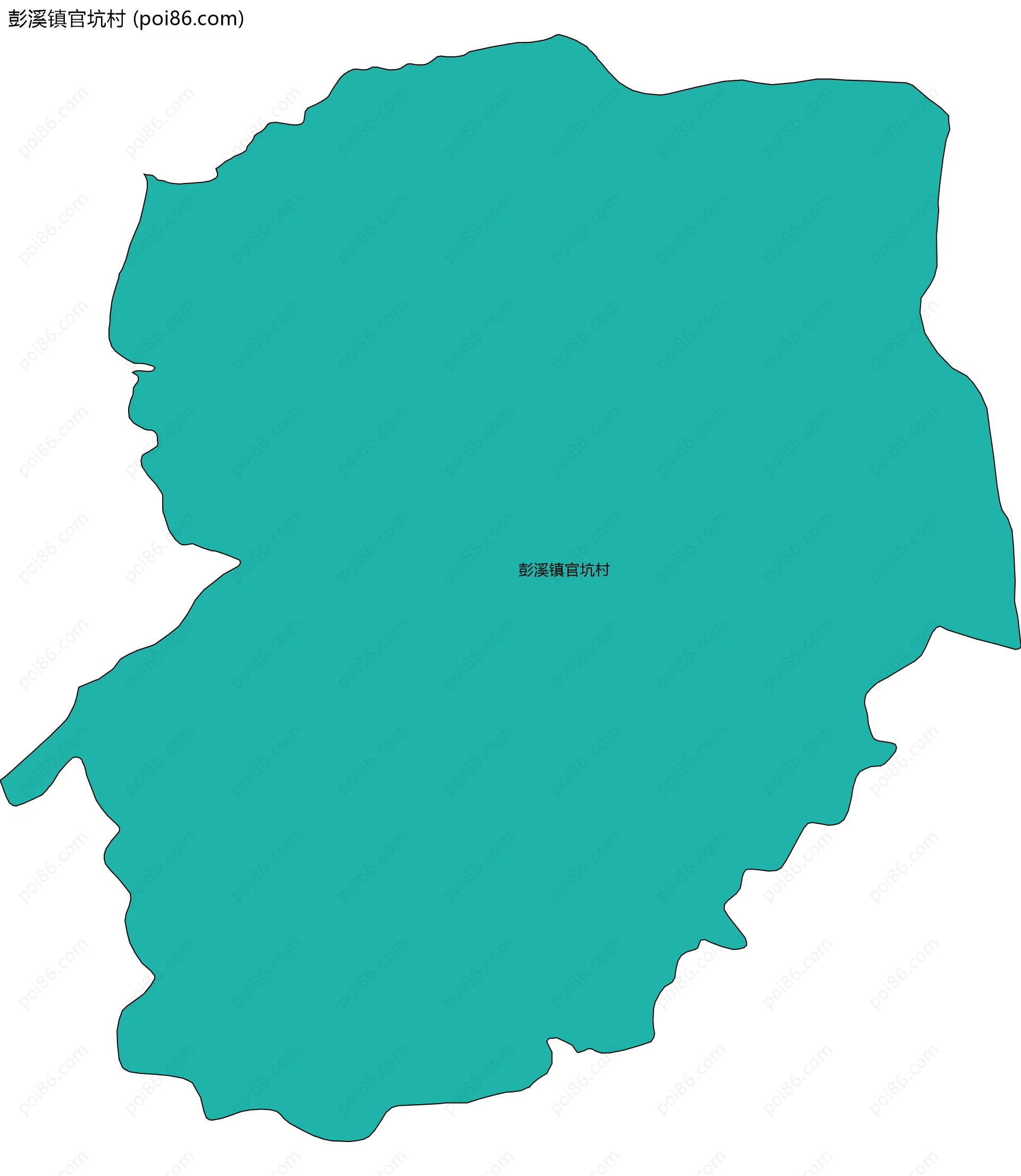 彭溪镇官坑村边界地图