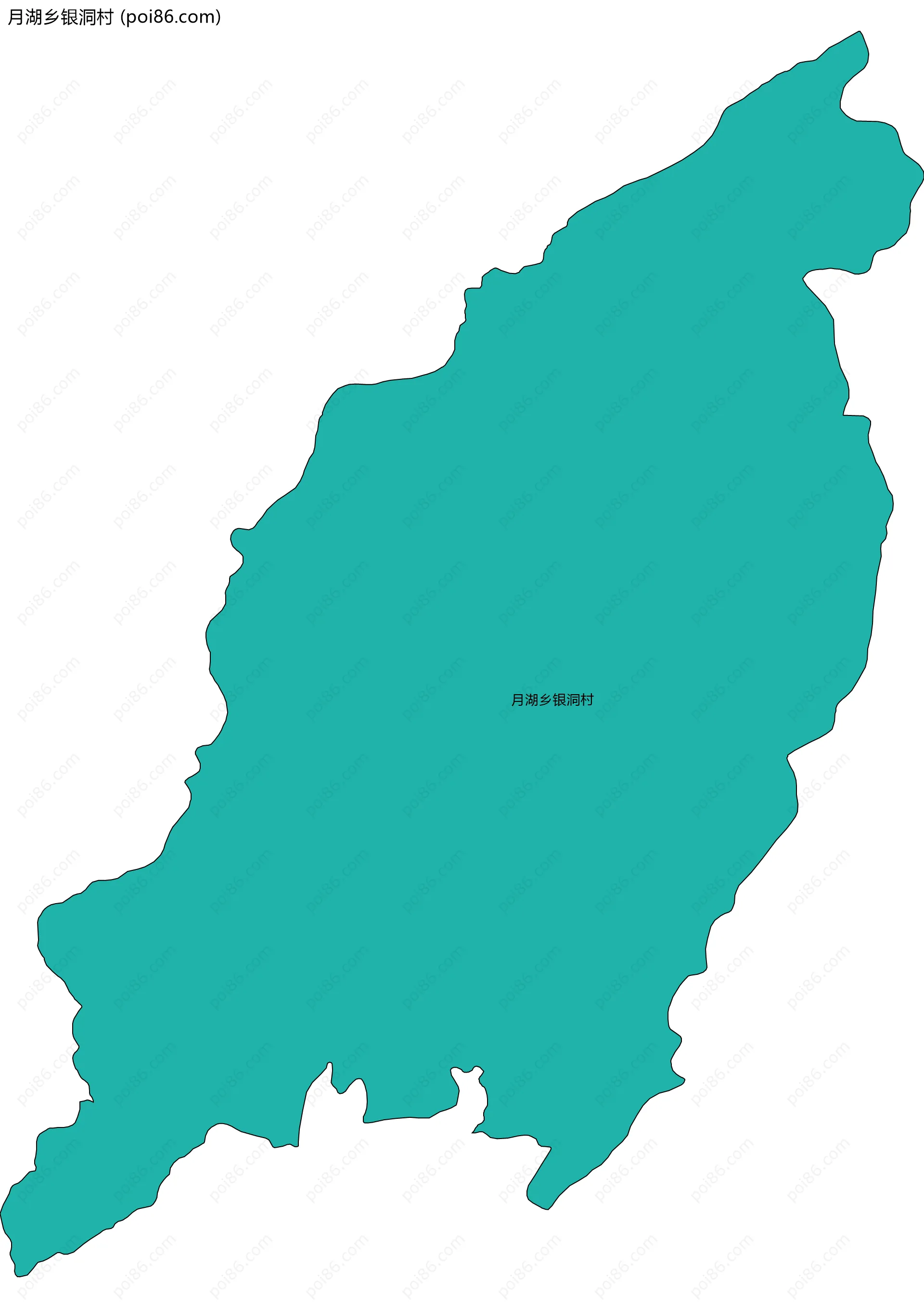 月湖乡银洞村边界地图