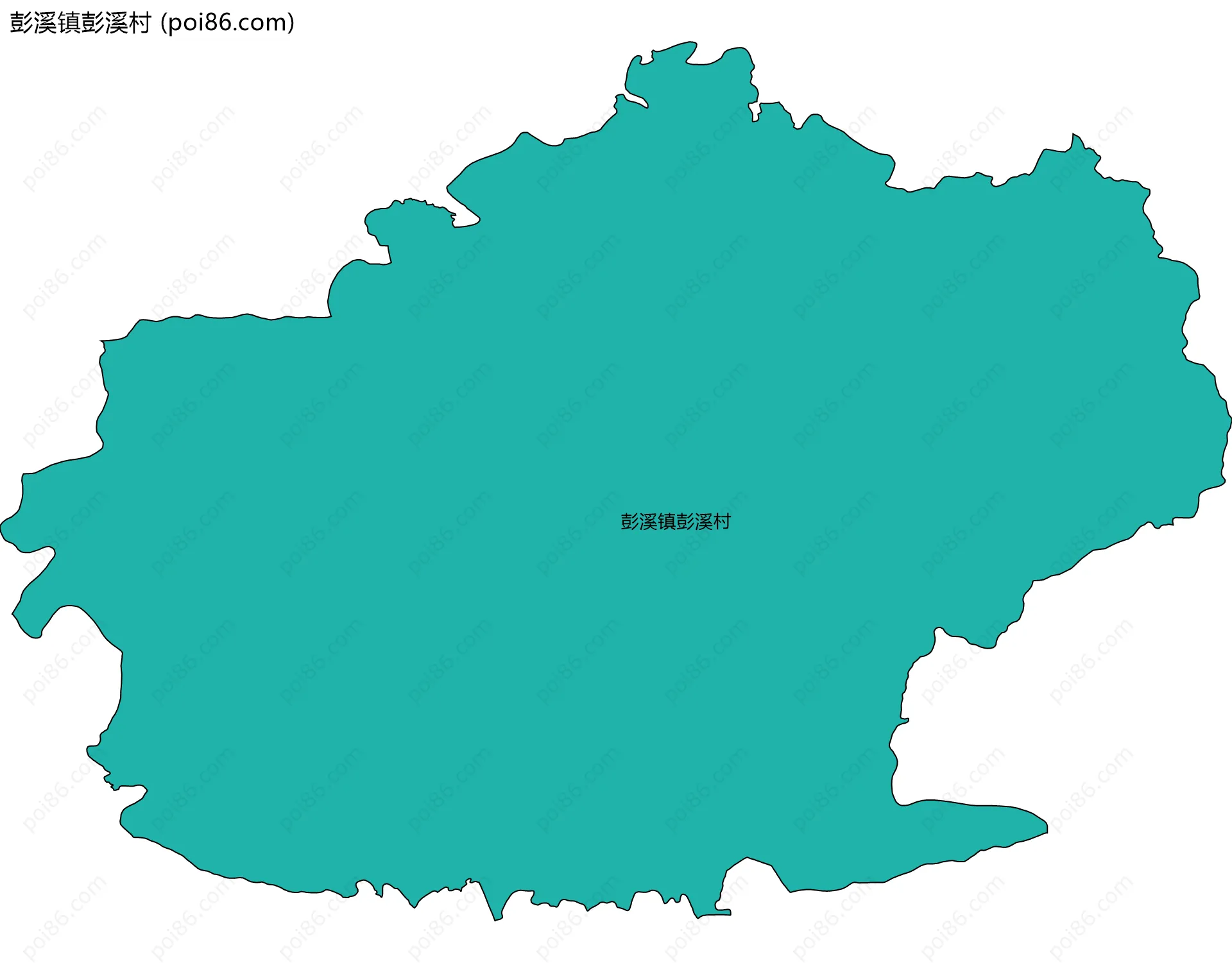 彭溪镇彭溪村边界地图