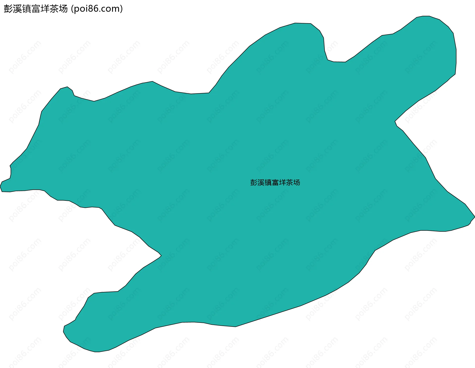 彭溪镇富垟茶场边界地图