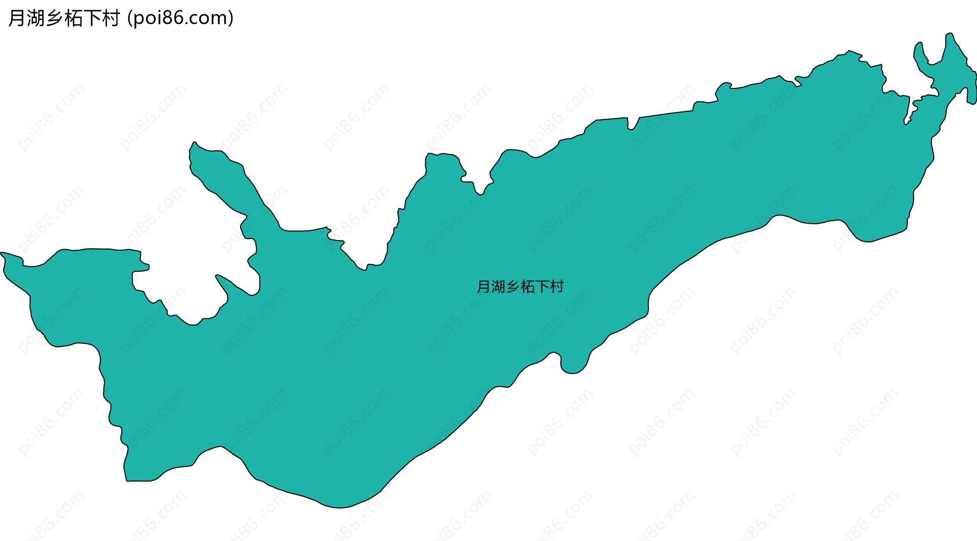 月湖乡柘下村边界地图