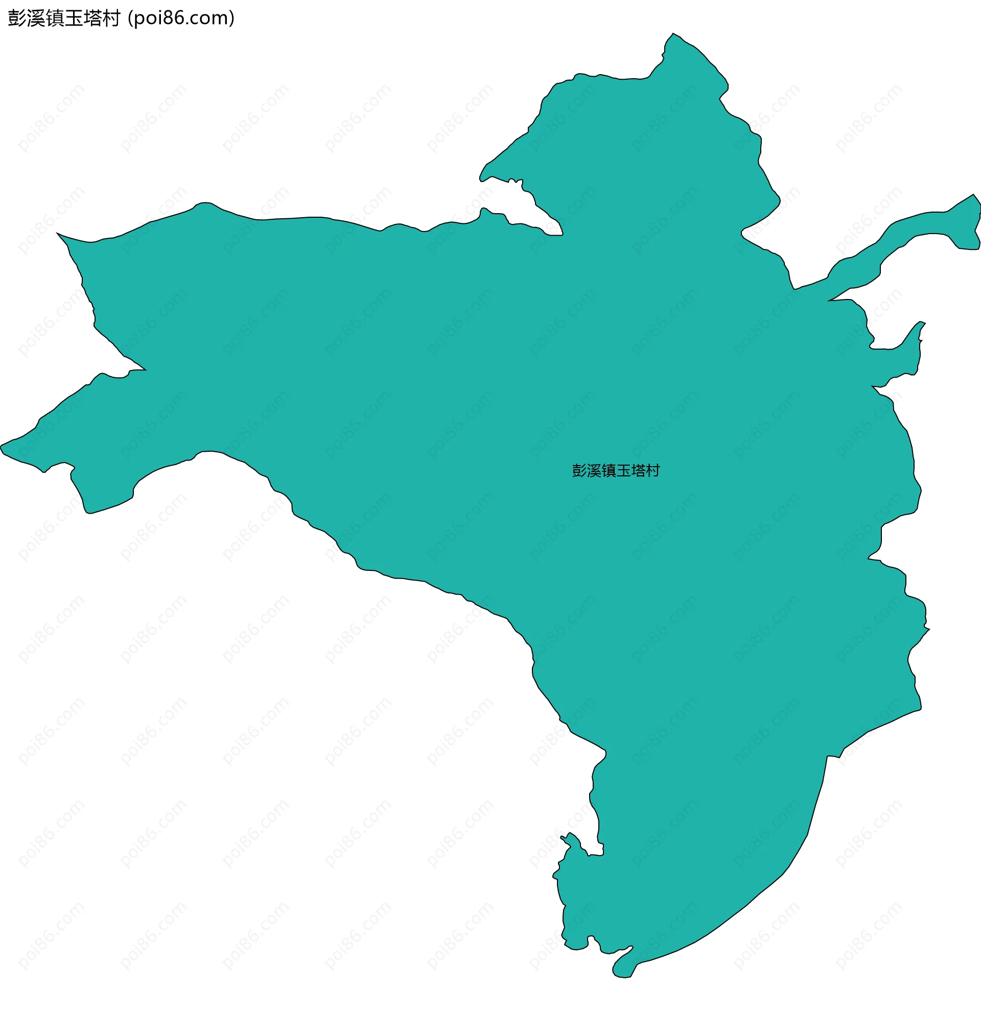 彭溪镇玉塔村边界地图