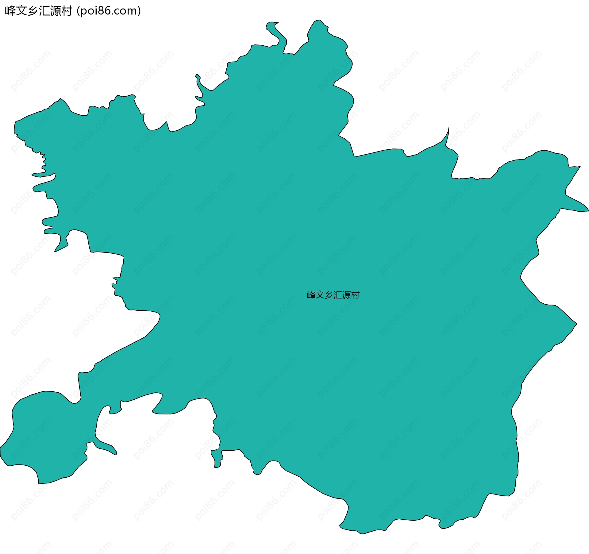 峰文乡汇源村边界地图