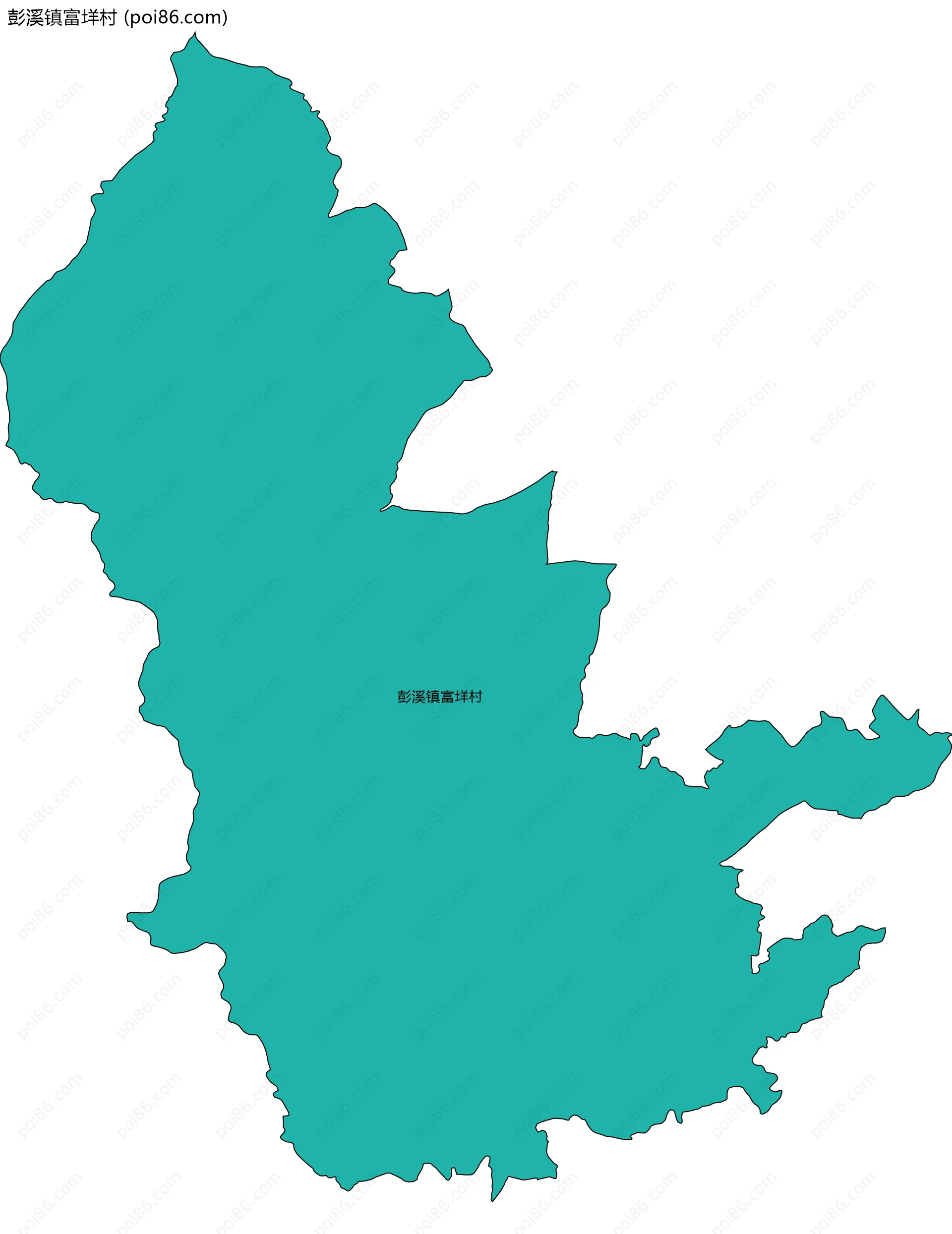 彭溪镇富垟村边界地图