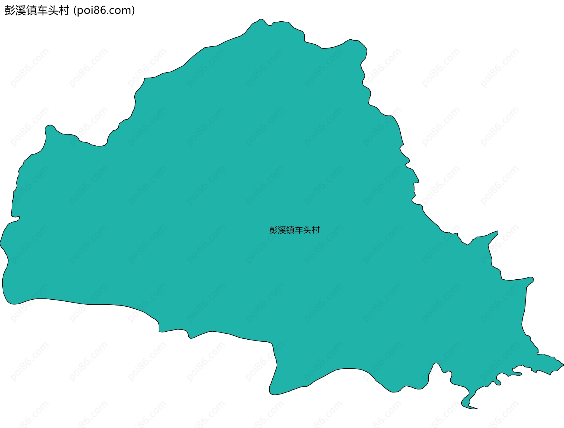 彭溪镇车头村边界地图