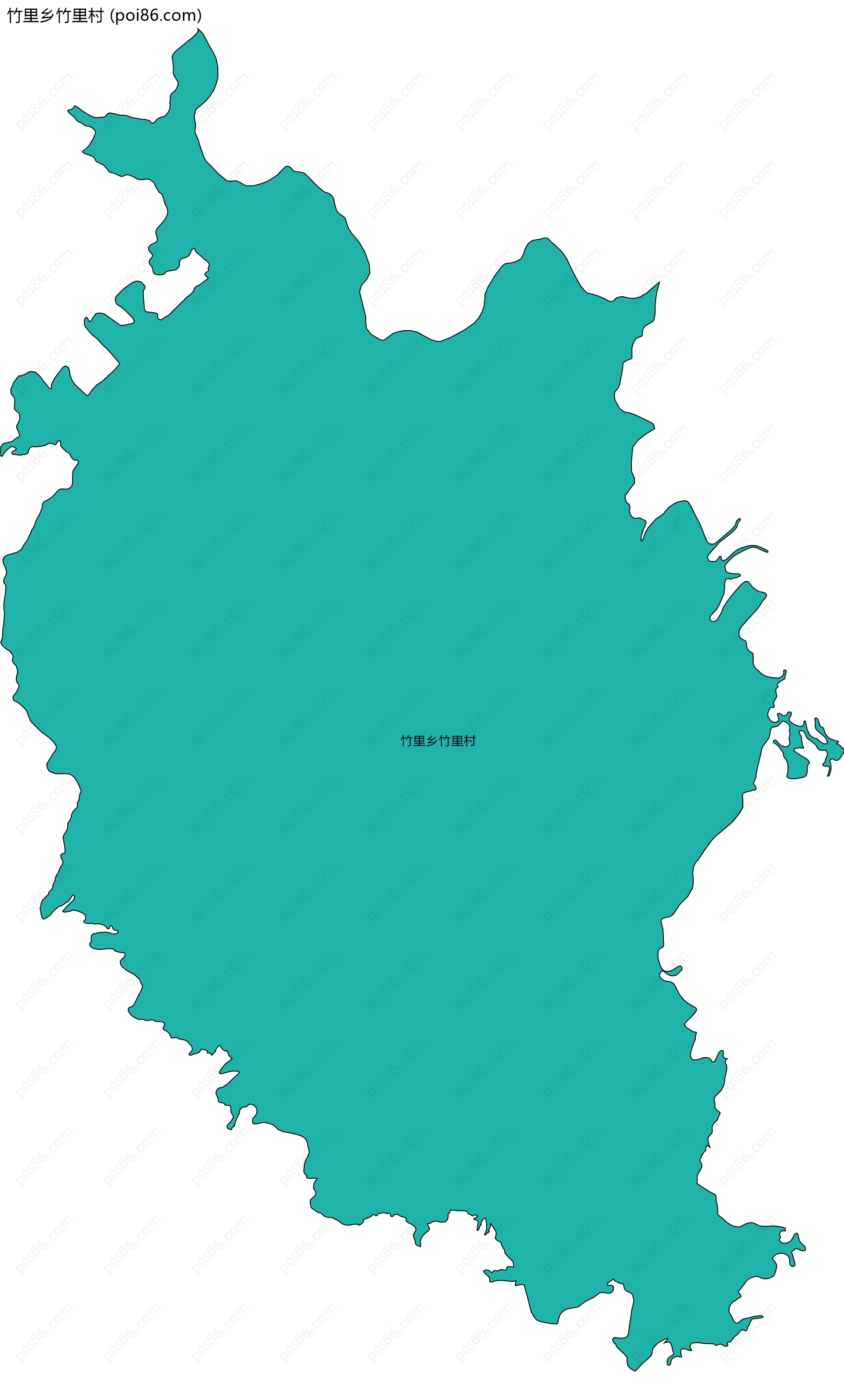 竹里乡竹里村边界地图