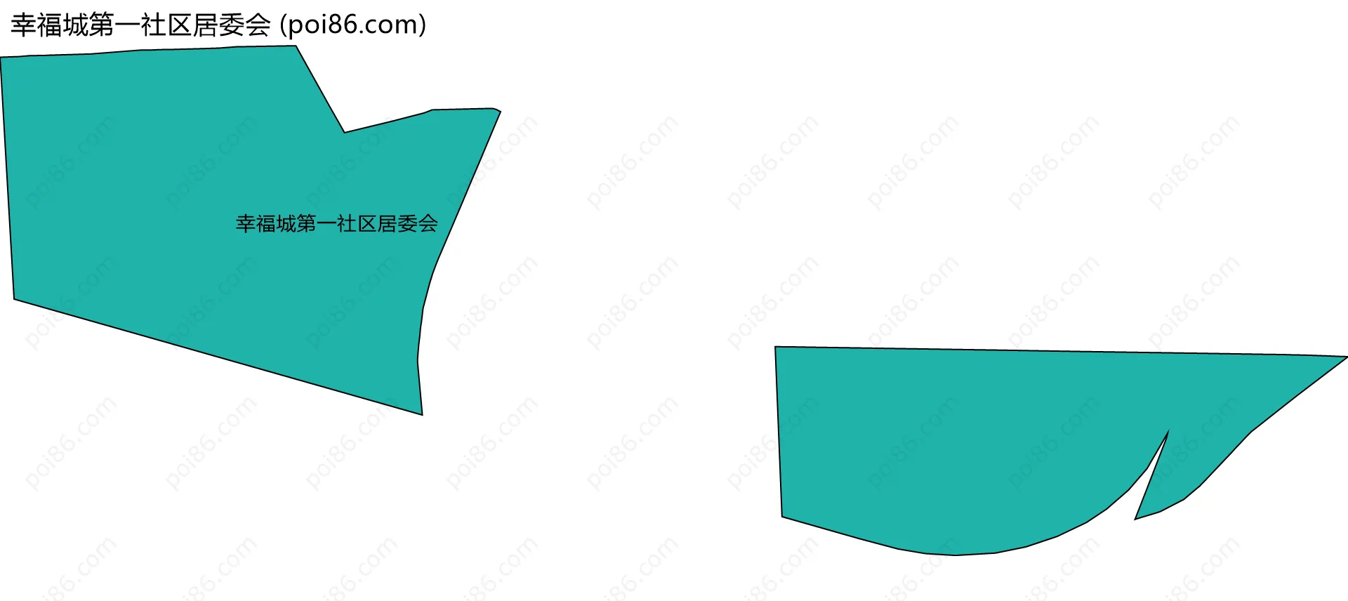 幸福城第一社区居委会边界地图